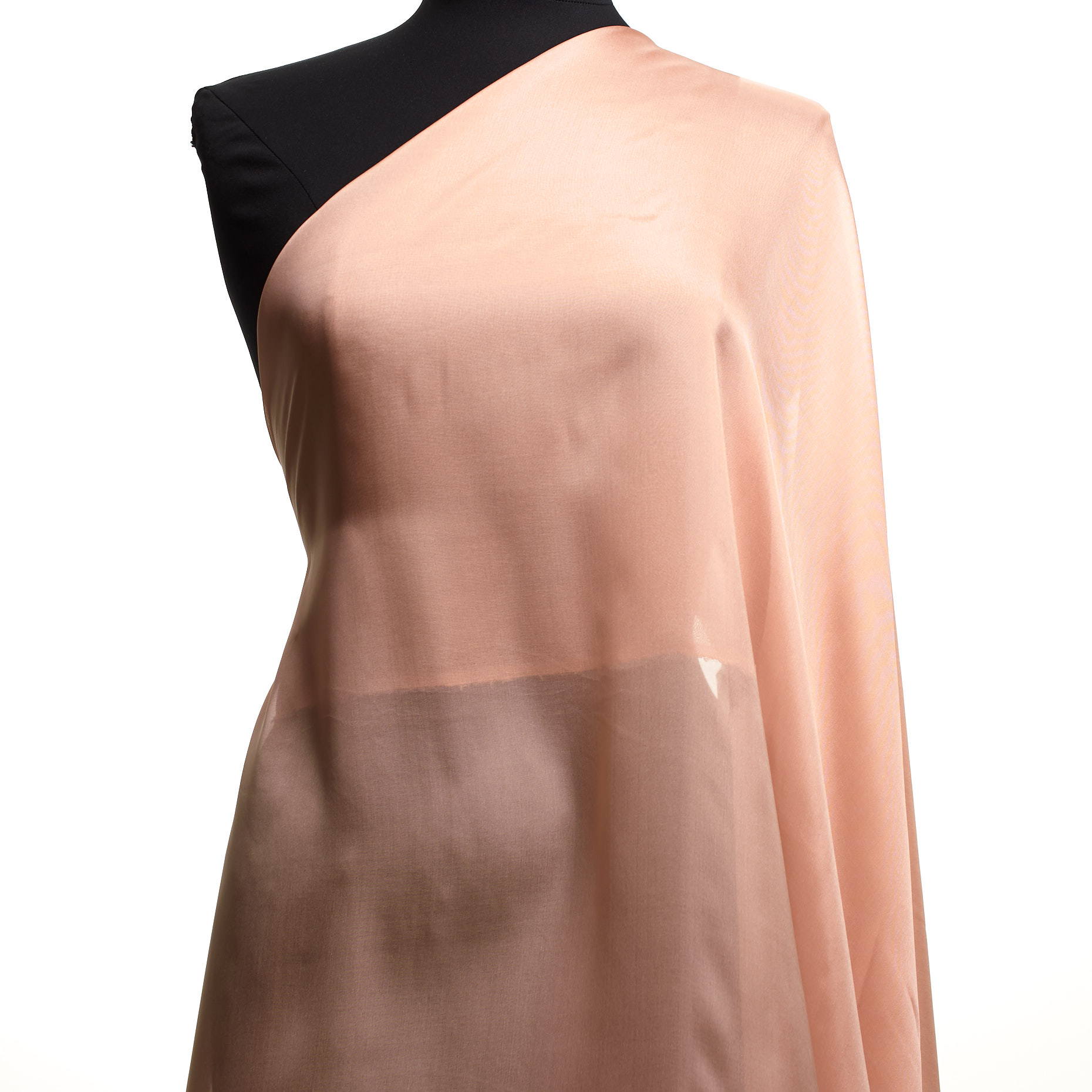 SILK, CHIFFON, PALE PEACH