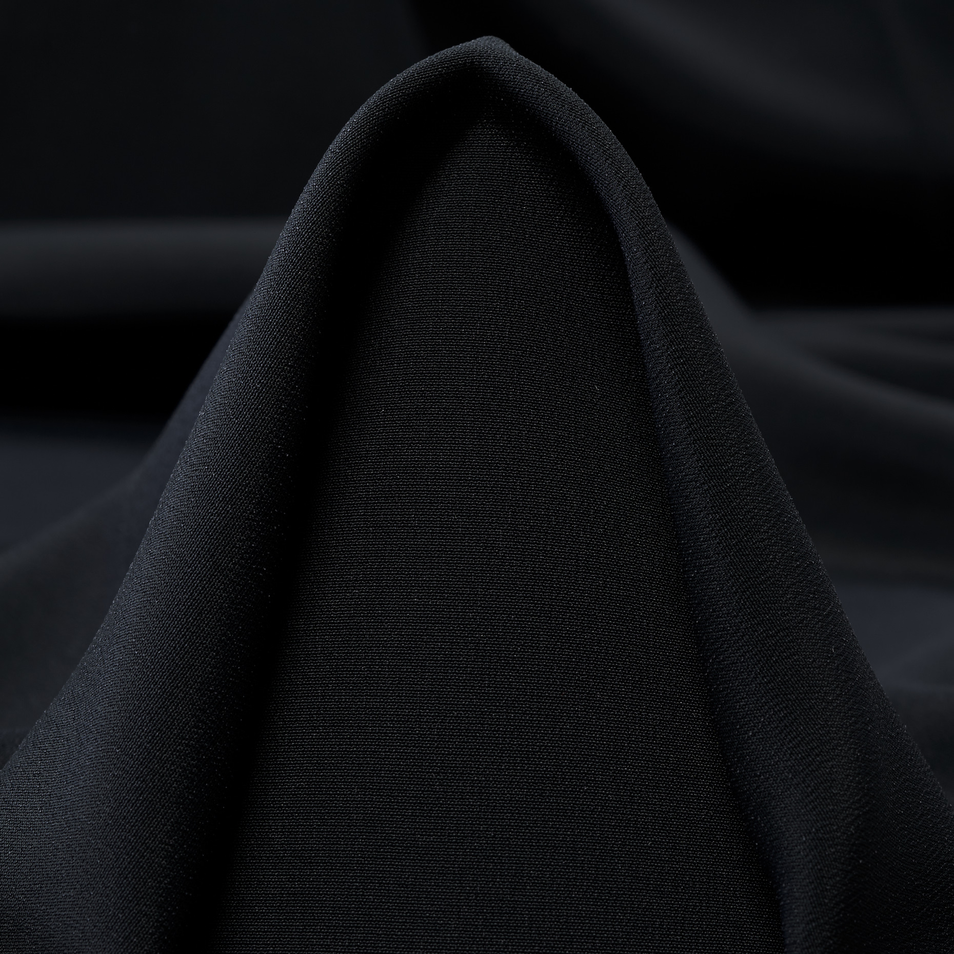 Crêpe De Chine, Acetato, Blackened Pearl