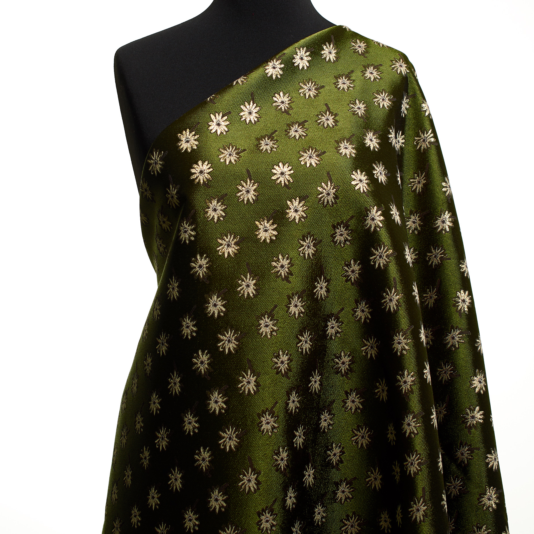 JACQUARD, FLORAL, AVOCADO&BONE WHITE