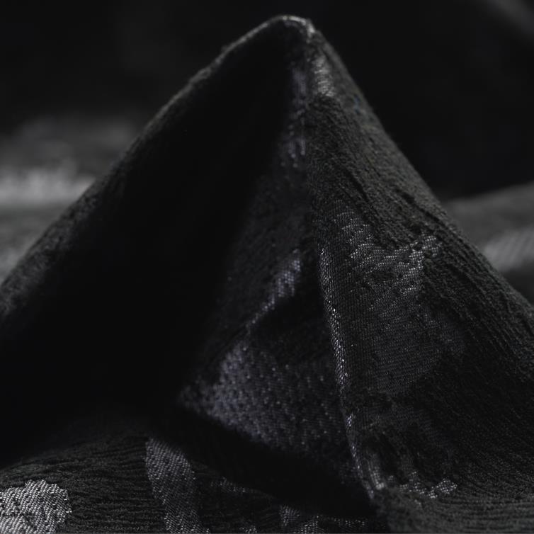 Жаккард , Хлопок Смесовый, Тон в тон, Raven Black