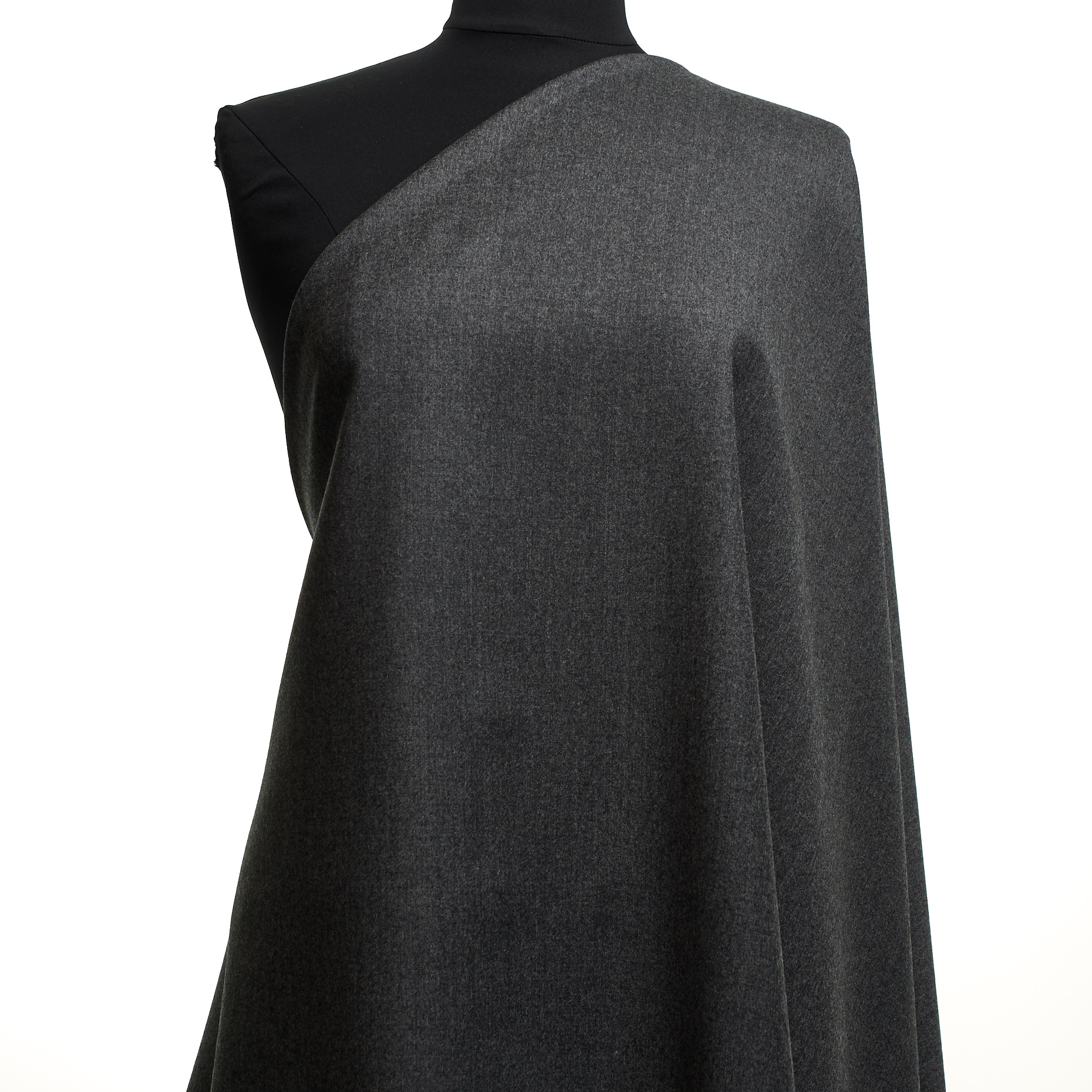 Flannel, Virgin Wool, Melange, Iron Gate