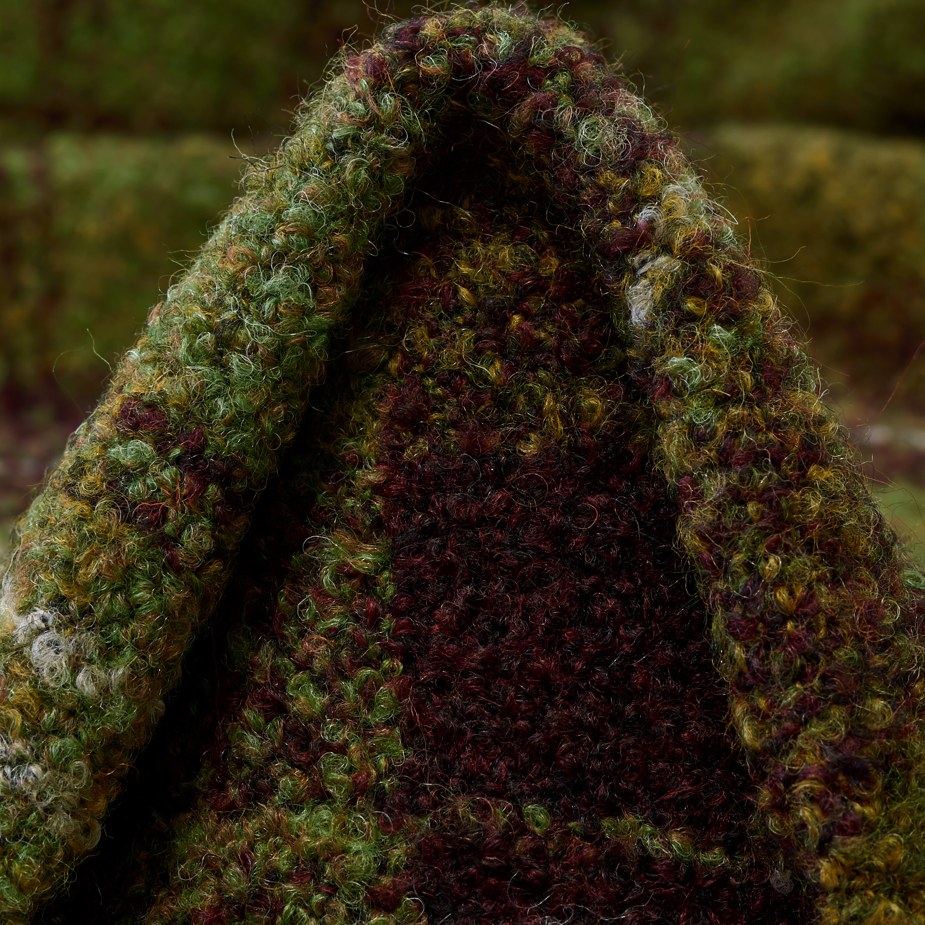 BOUCLÉ, WOOL BLEND, CHECK, SAGE&COCOA BROWN