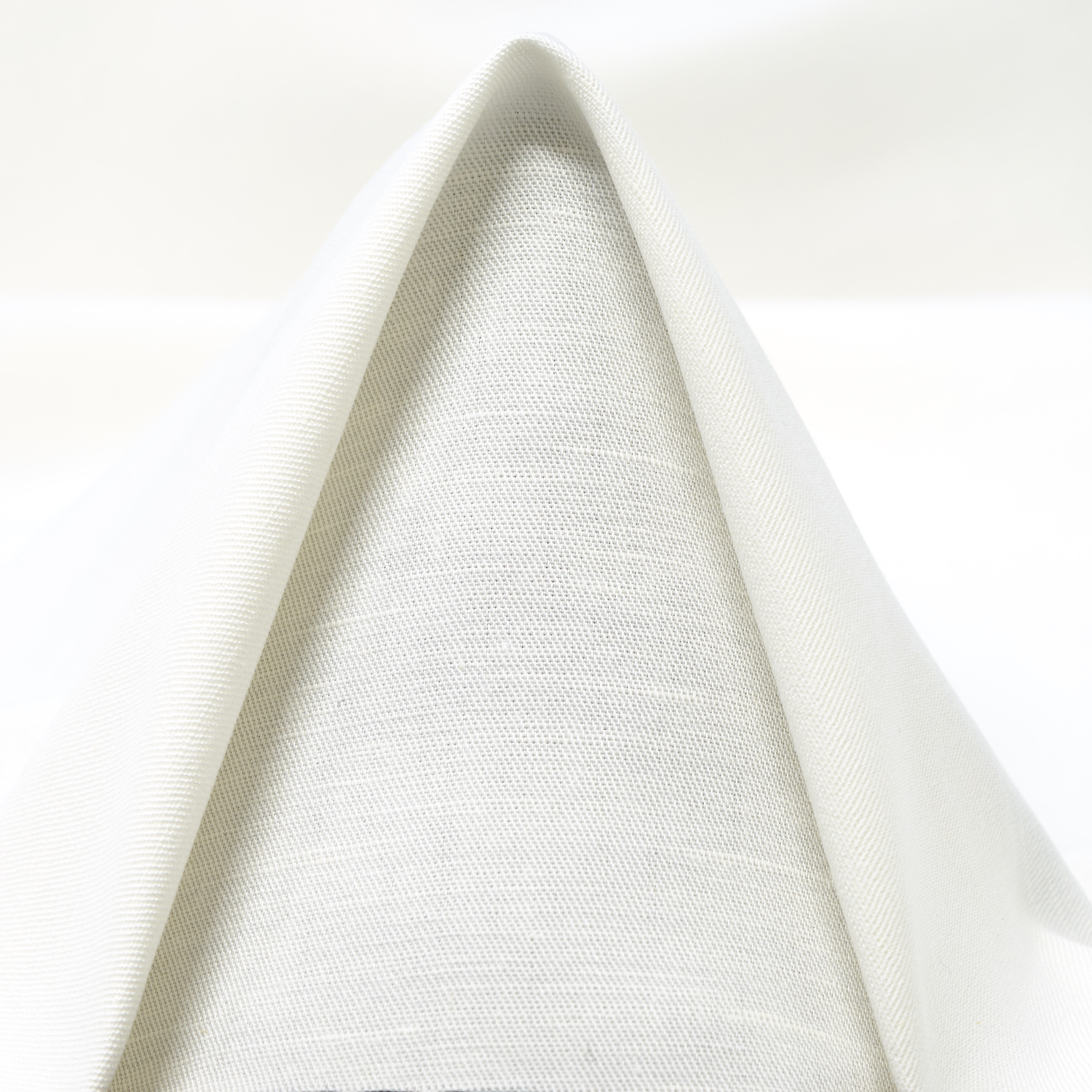 Linen, Cotton, Stiff, Lucent White