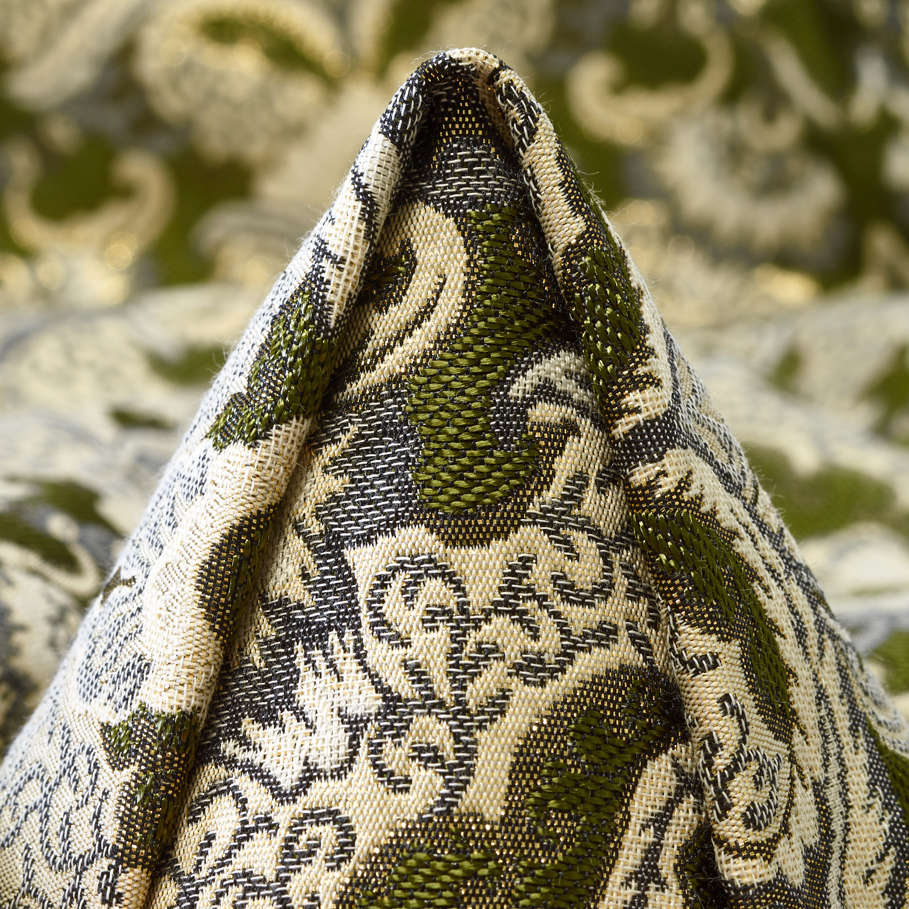 Jacquard, Acetato, Misto Cotone, Banana Palm&Silver Birch