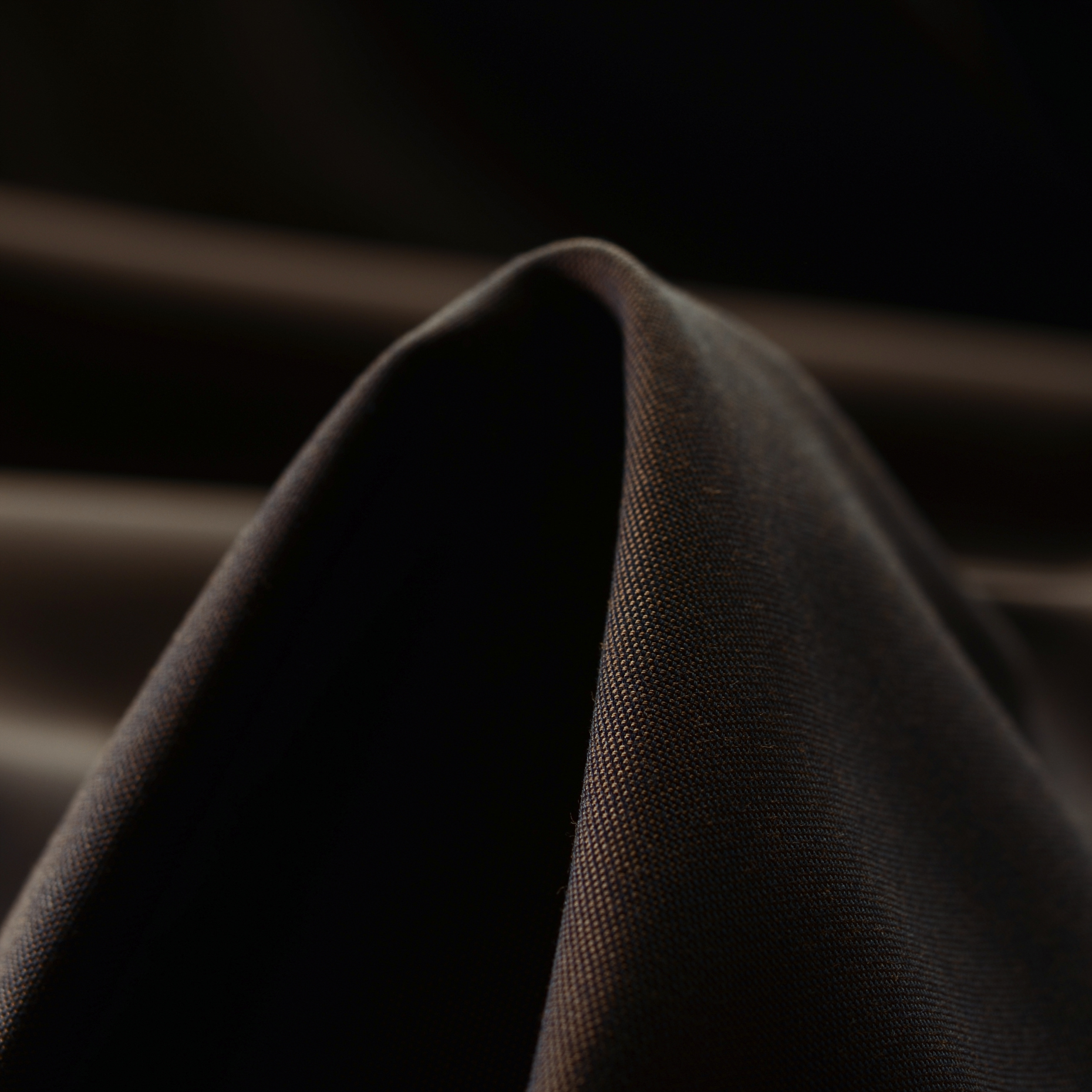 Chambray, Cotone, Luccicante, Deep Mahogany
