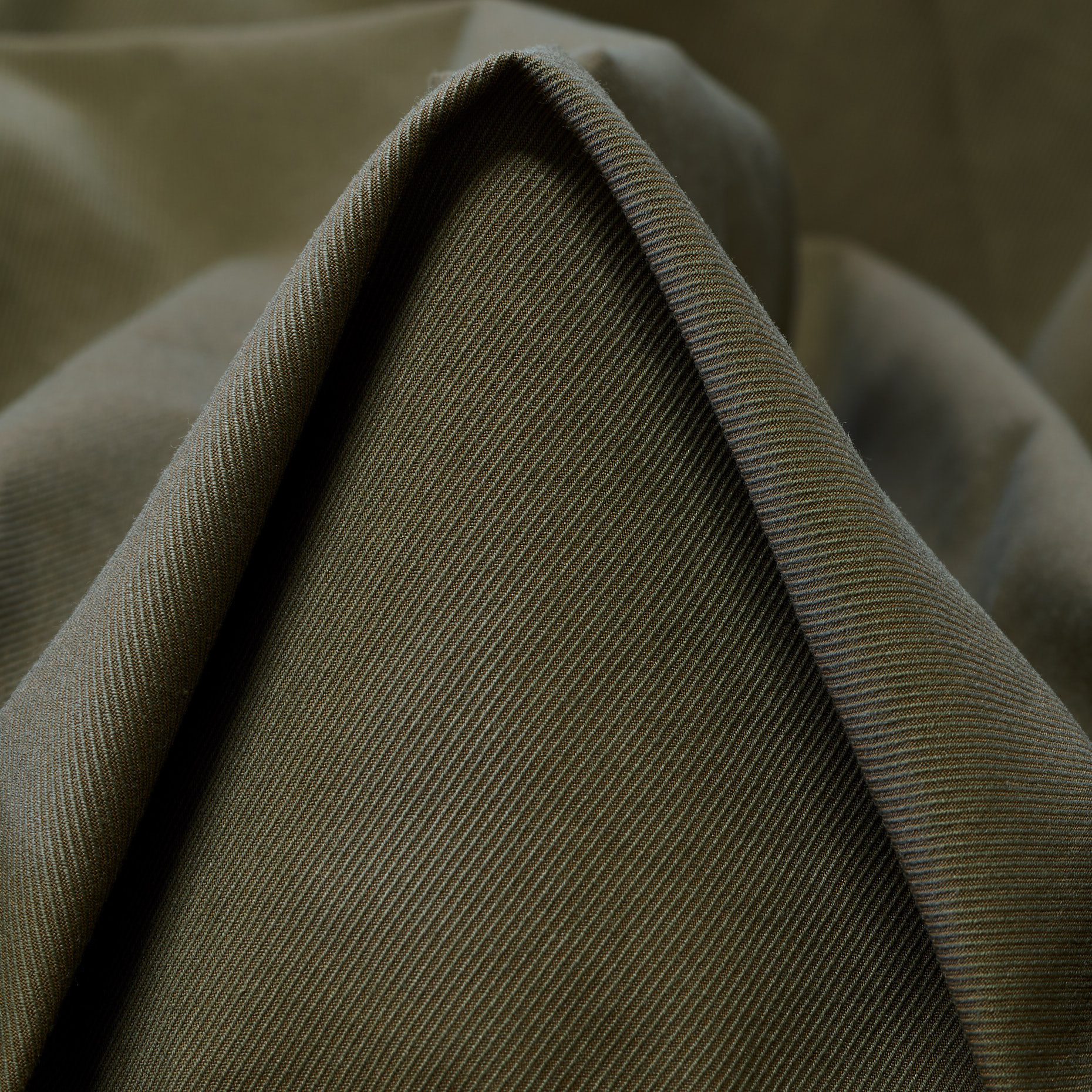 Twill Cotton Elastic Dusty Olive