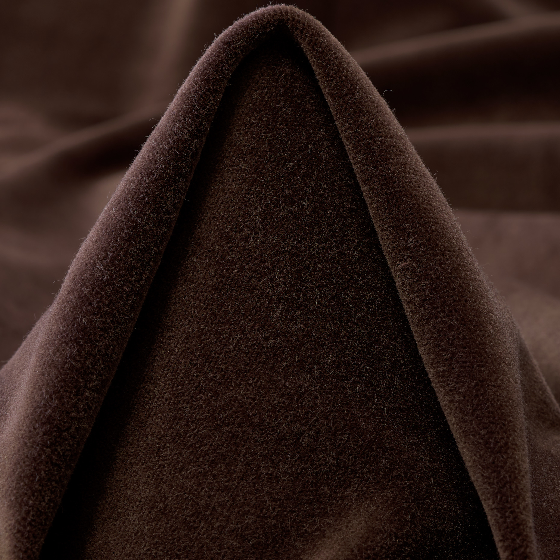 Aksamit, Bawełna, Stretch, Chocolate Brown
