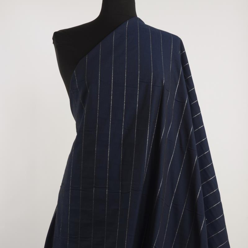 JERSEY, COTTON, LUREX, NIGHTSHADOW BLUE&SILVER