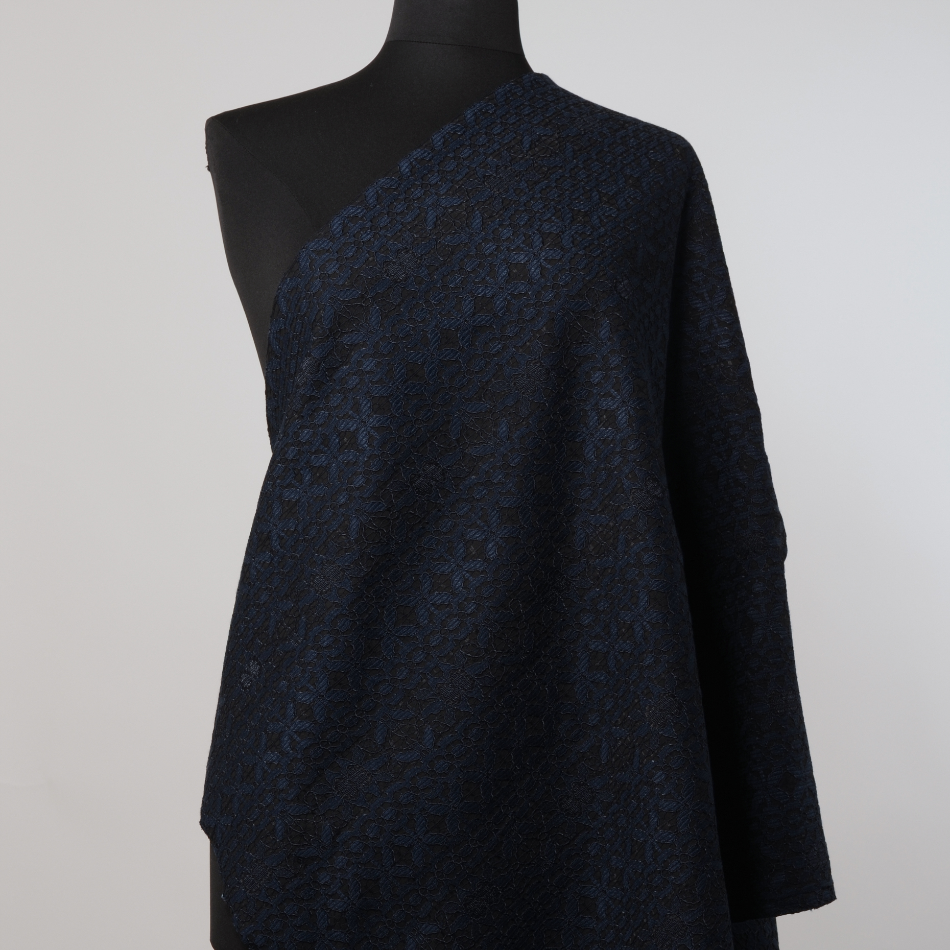 LACE, COTTON, ELASTIC, OCEAN DEEP&RAVEN BLACK