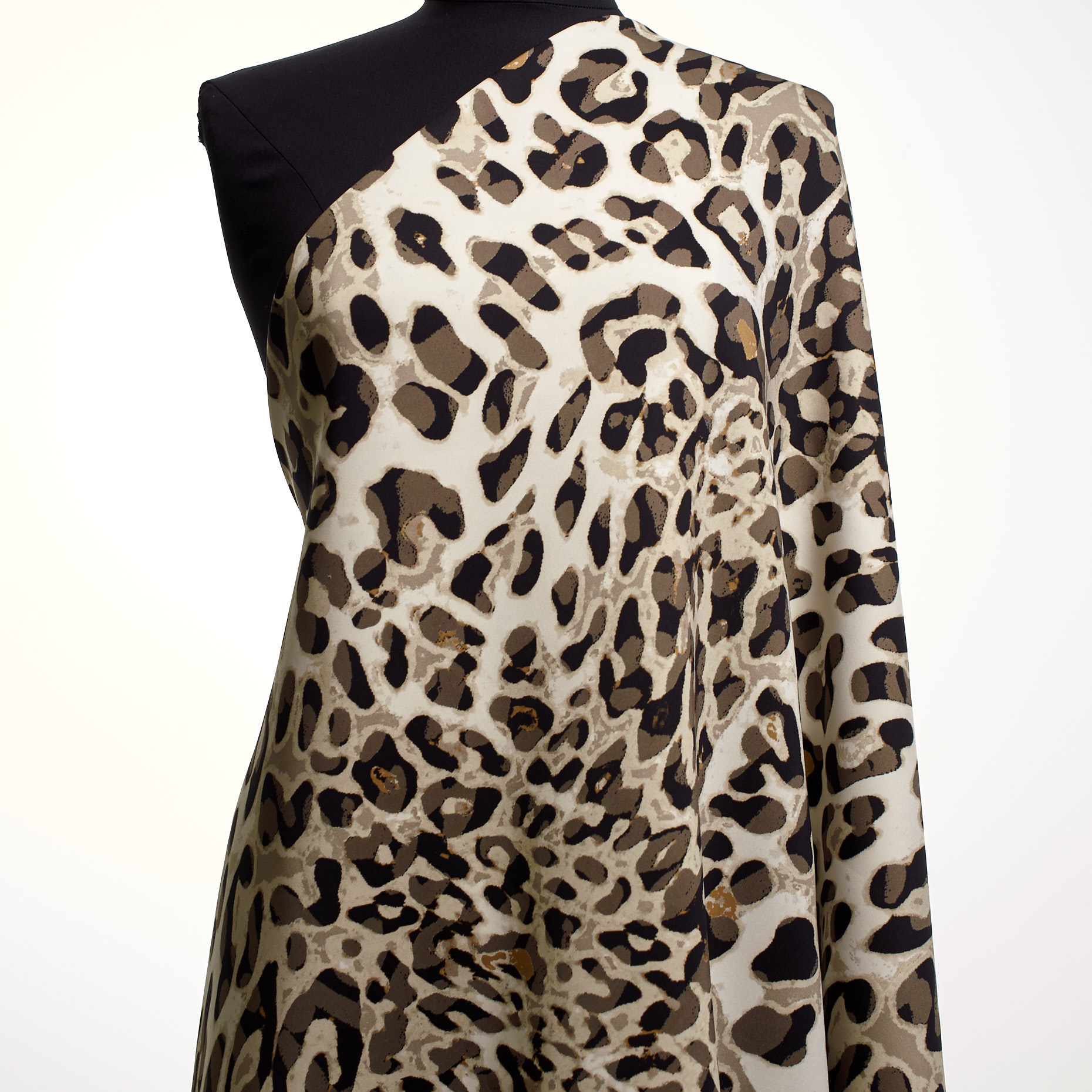 TECHNO JERSEY, PRINTED, HIGH ELASTICITY, TAUPE&IVORY