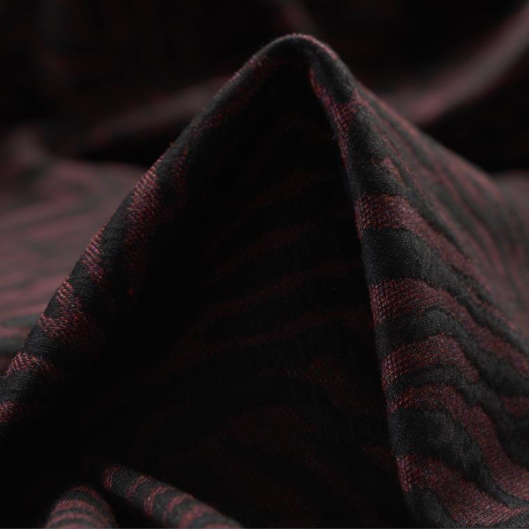 JERSEY, JACQUARD, VISCOSE, MAHOGANY