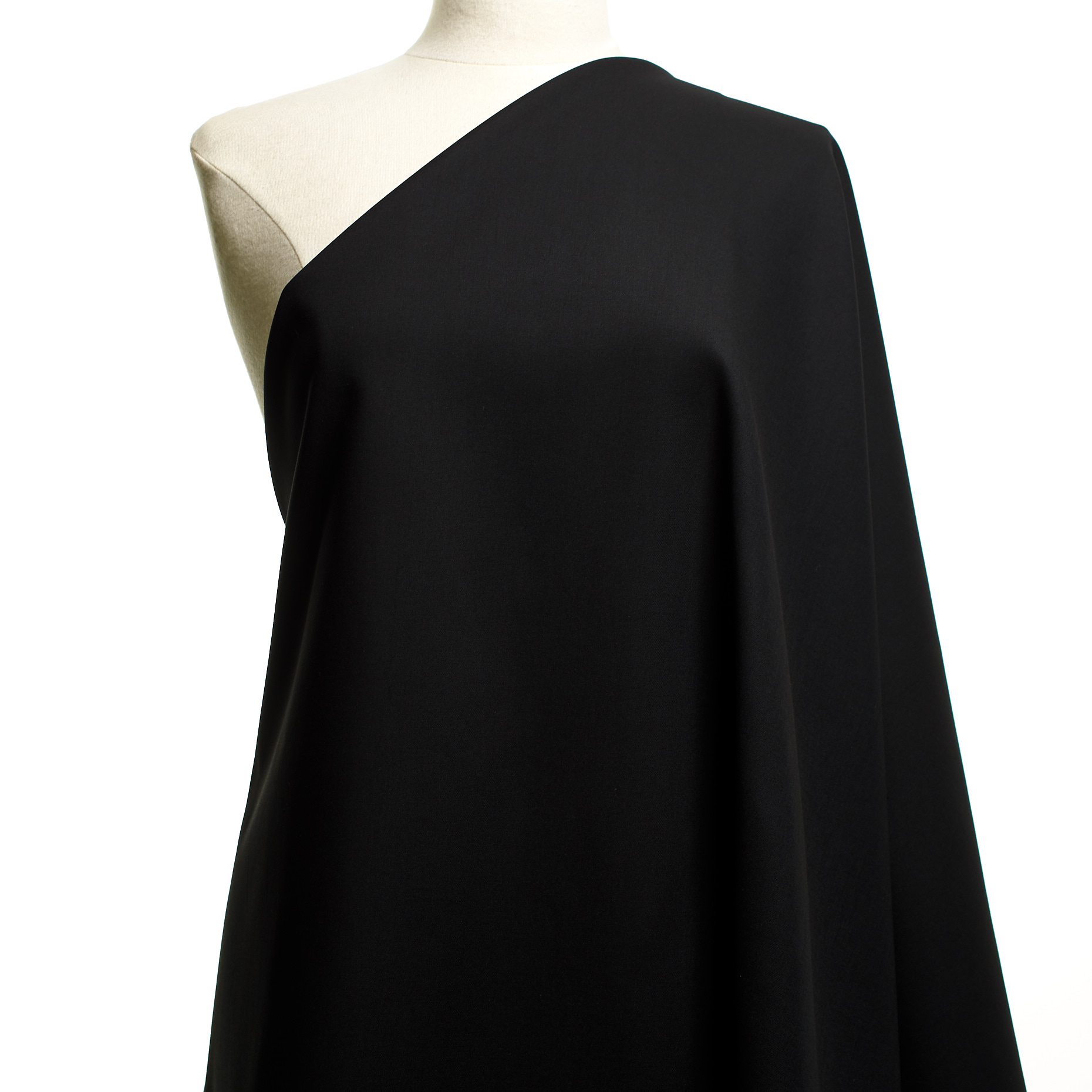 TWILL, COTTON, ELASTIC, JET BLACK