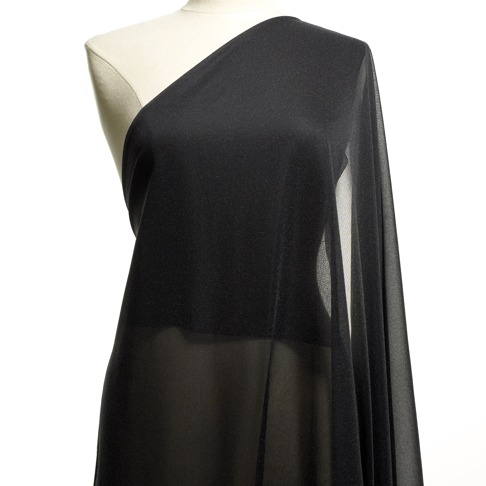 INTERLINING, CRÊPE, RAVEN BLACK