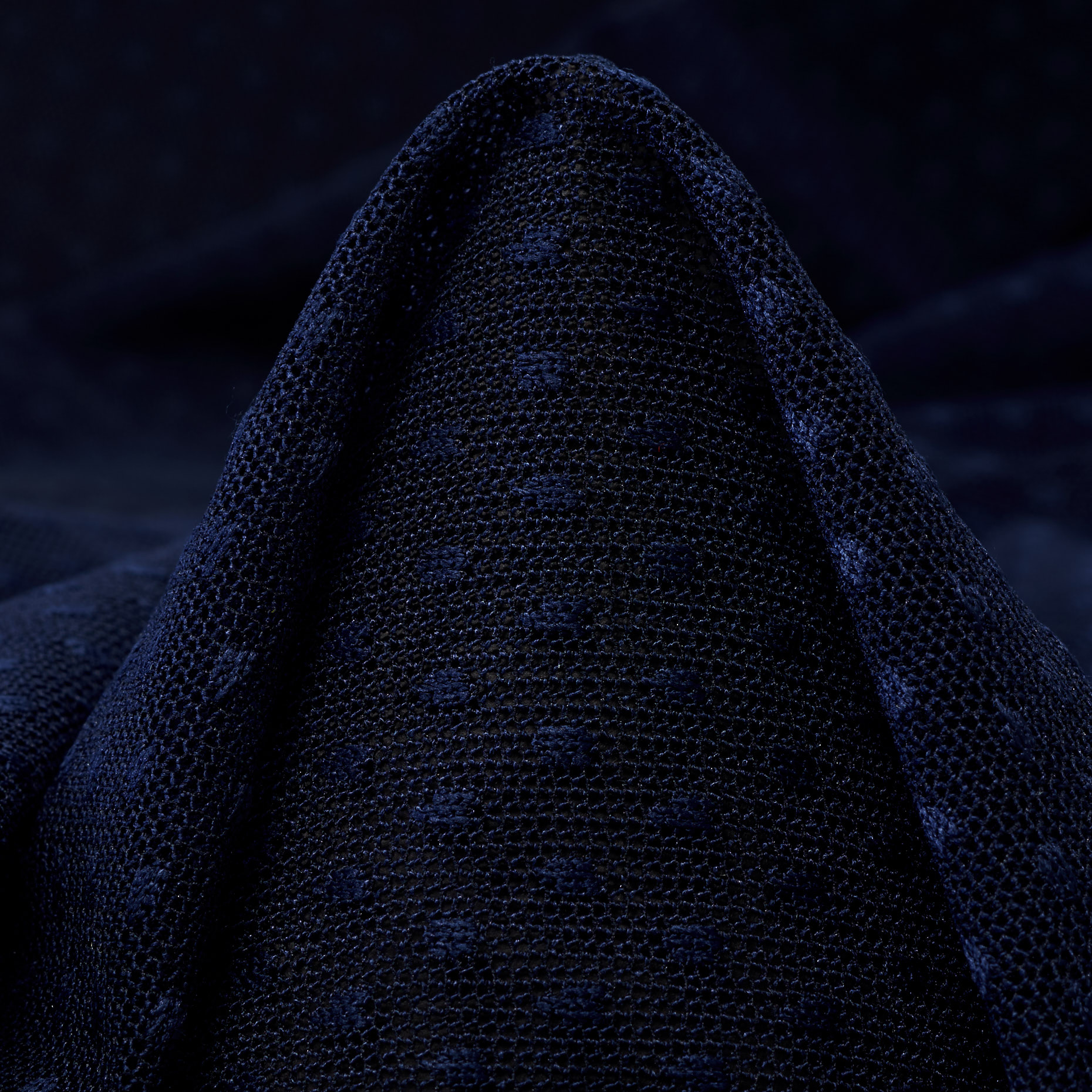 Тюль, Стрейч, Горох, Blue Depths