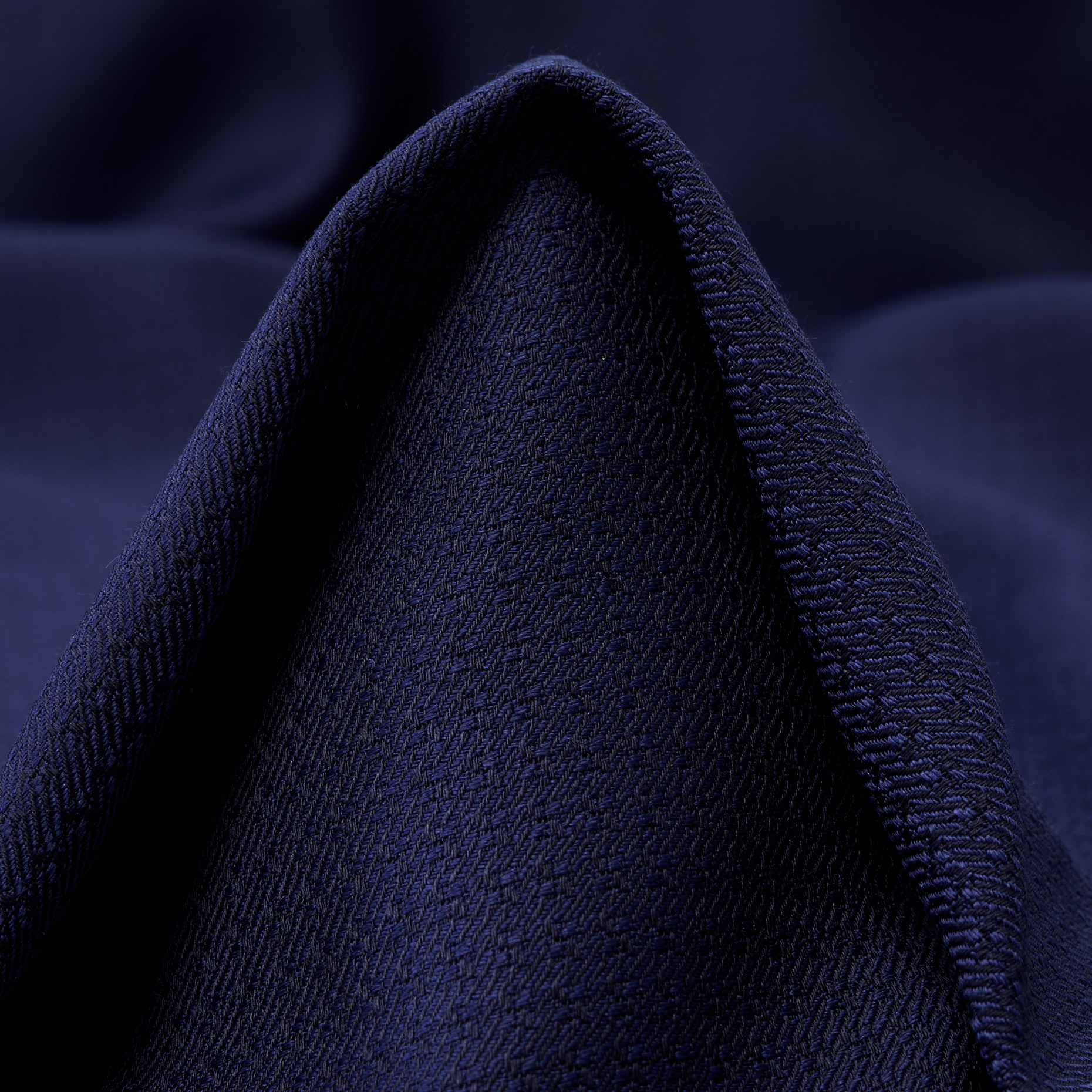 Virgin Wool, Silk Blend, Micro Design, Medieval Blue