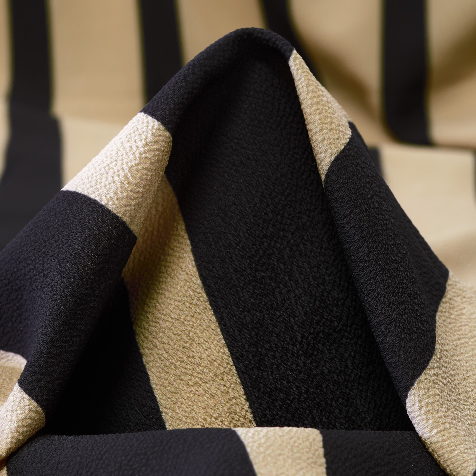 Crêpe, Stretch, Stampato, Antique White&Raven Black (F000031280)