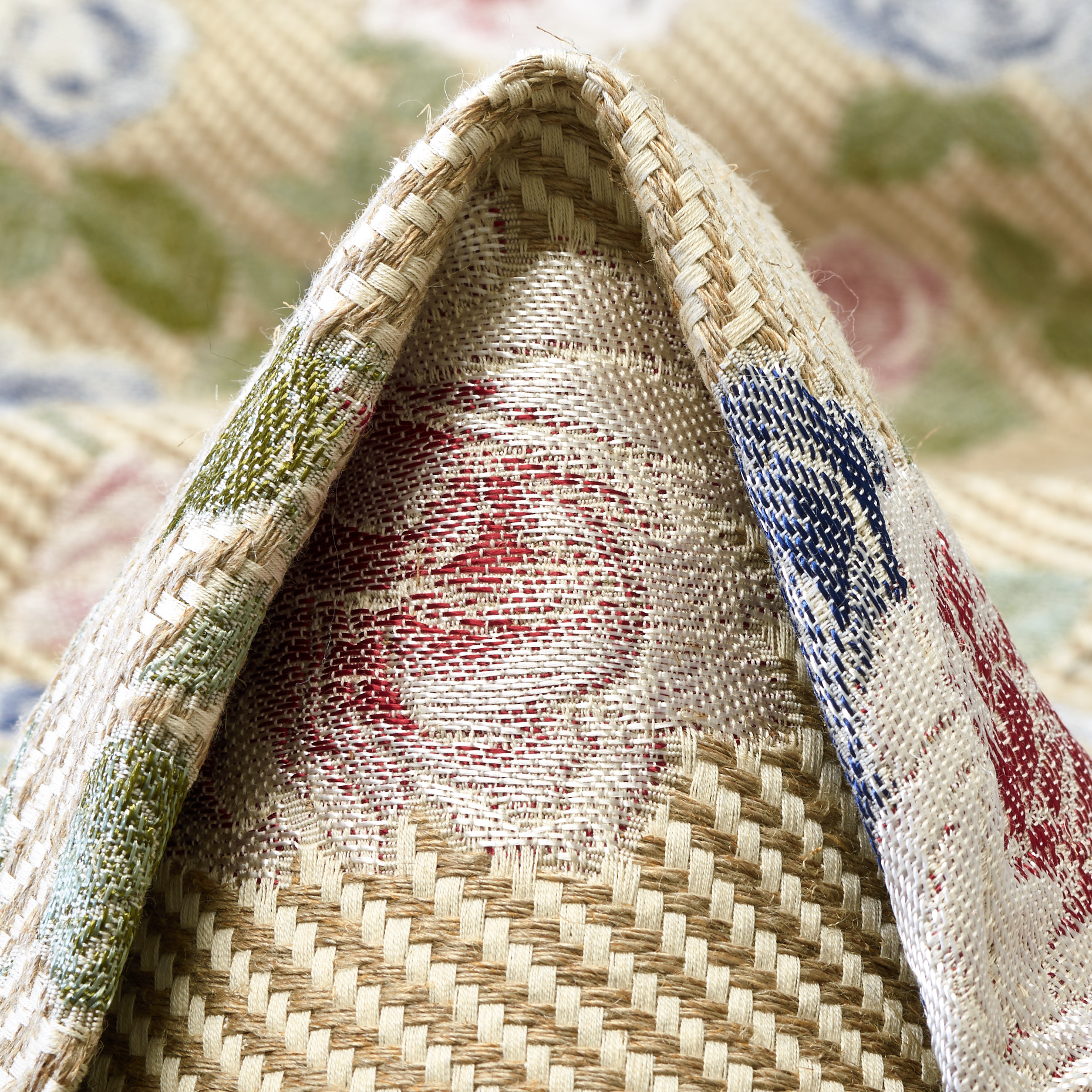 JACQUARD, LINEN, FLORAL, CORNSTALK&SAVVY RED
