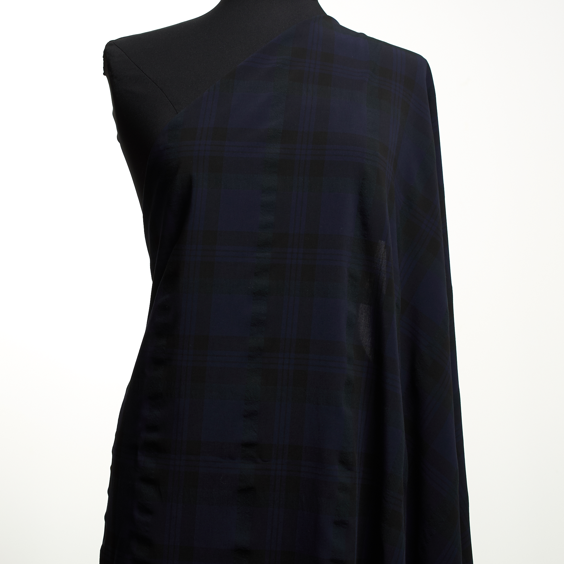 Seersucker, Viscose, Elastic, Raven Black&Midnight Blue