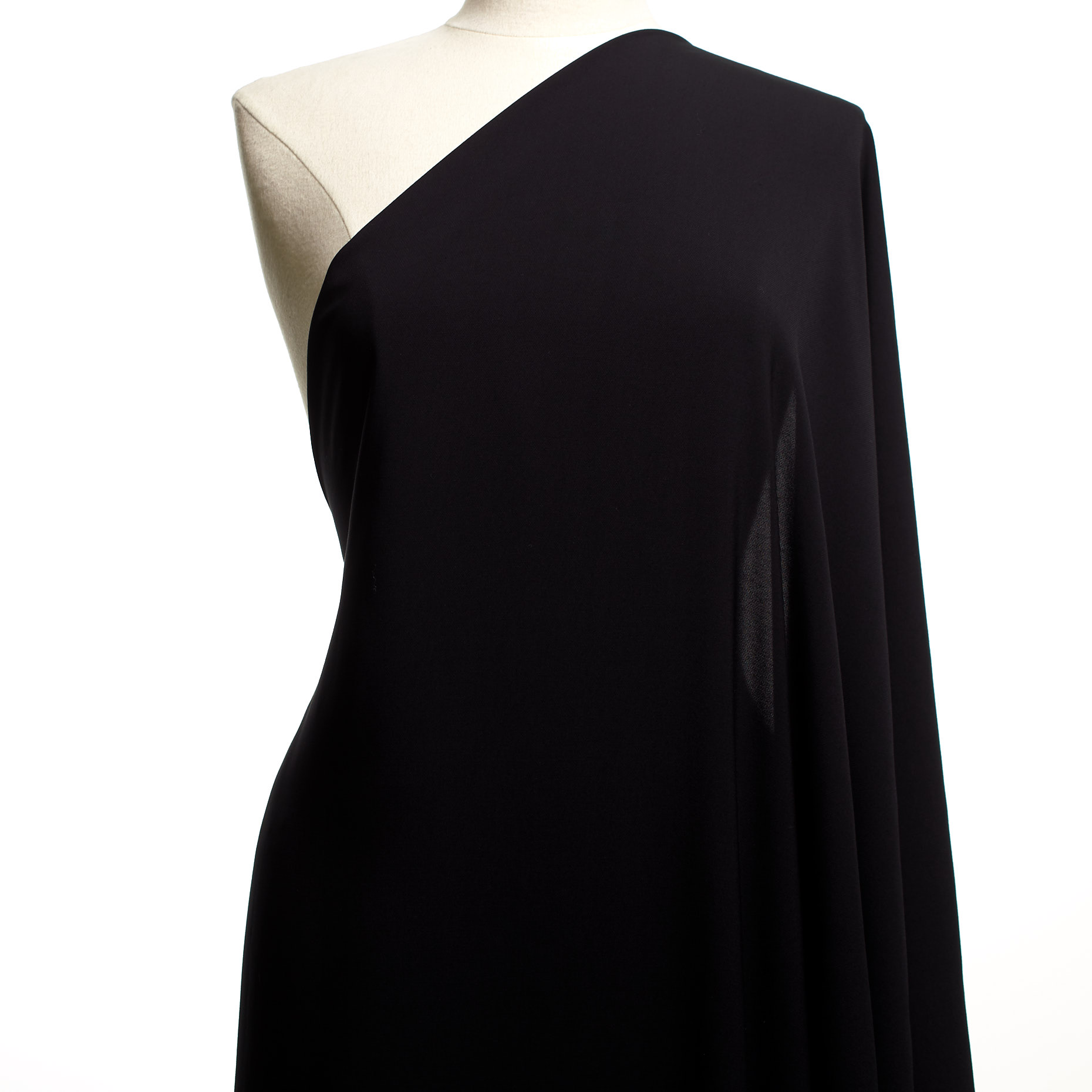 PIQUÉ, VISCOSE, RAVEN BLACK