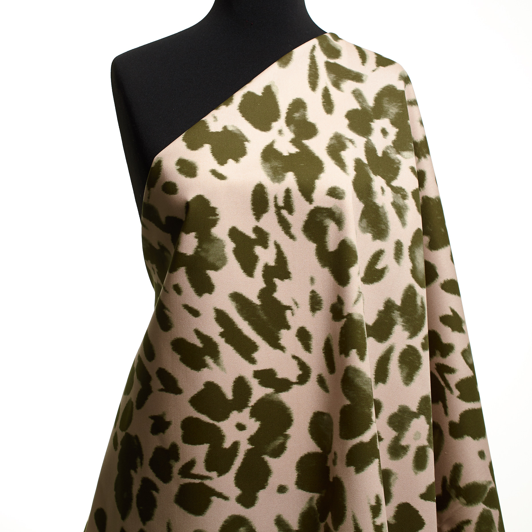 TWILL, COTTON, PRINTED, PINK MARSHMALLOW&COVERT GREEN