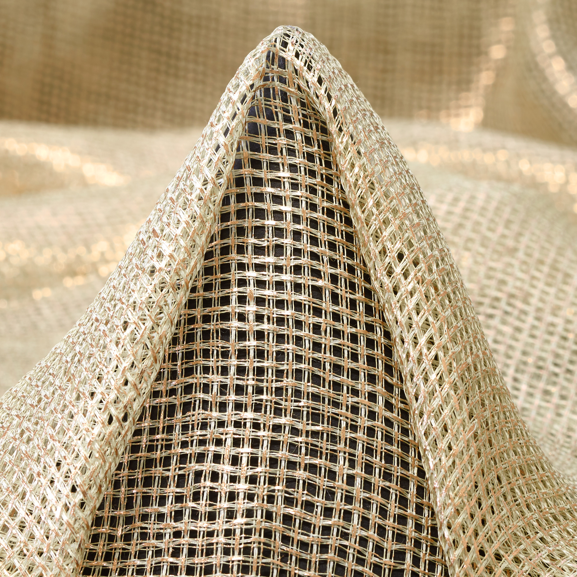 Netz, Leinen, Schimmernd, Pale Gold