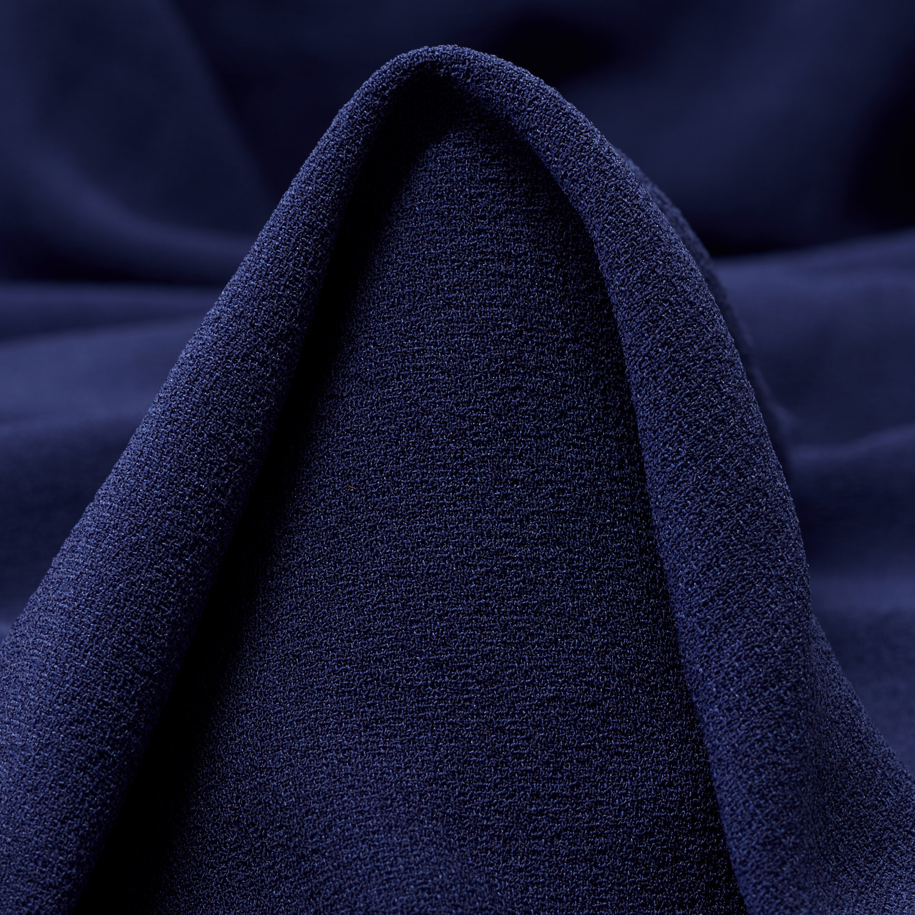 Crêpe, Stretch, Navy Peony