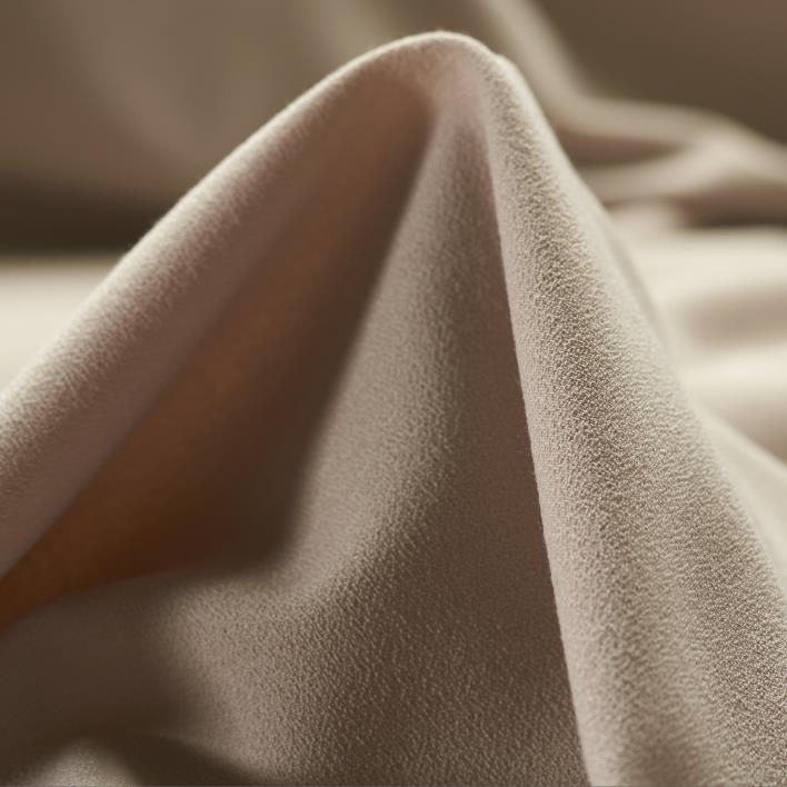 CRÊPE, VISCOSE BLEND, ELASTIC, BROWN RICE