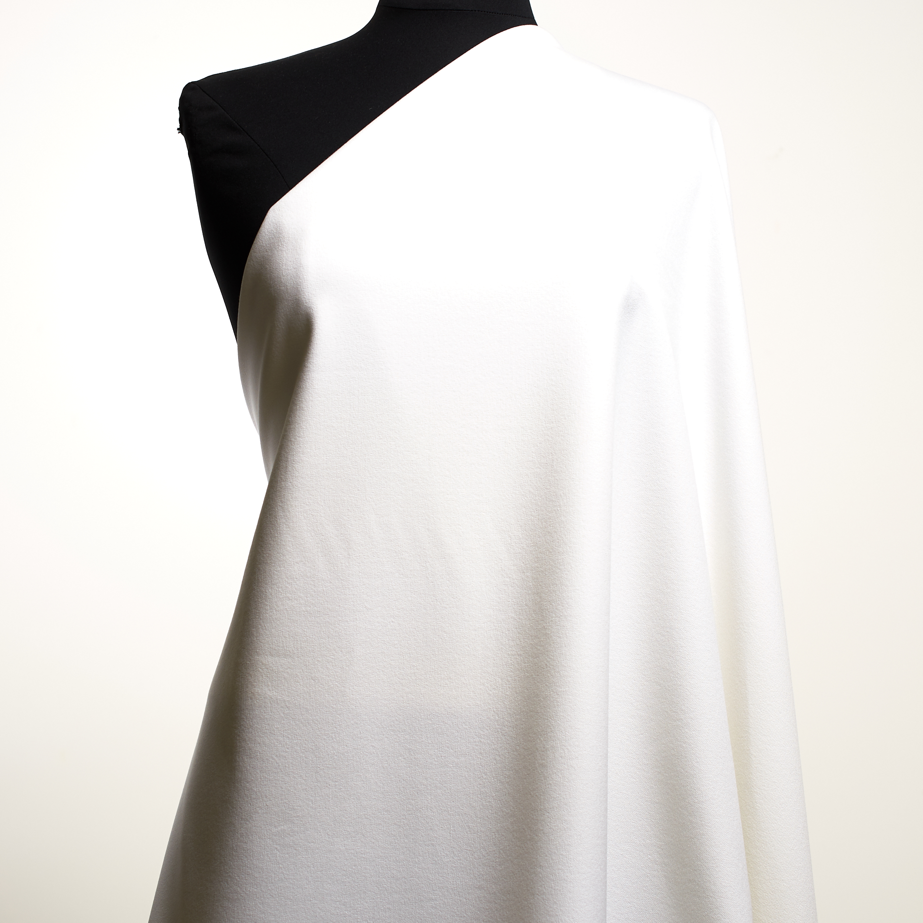 Twill, Bawełna, Stretch, Lucent White