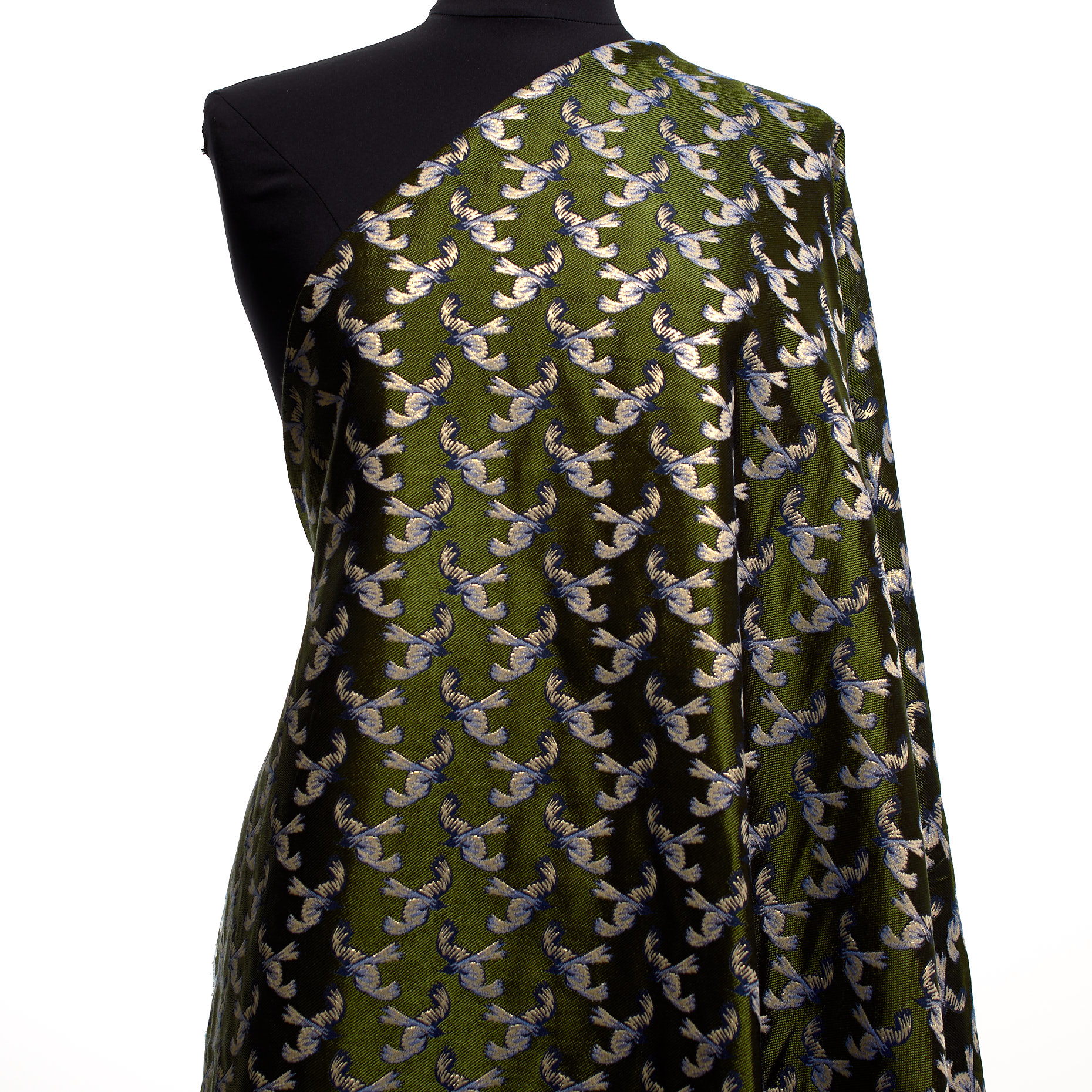 Jacquard, Cotton Blend, Shimmering, Capulet Olive&Rain Washed