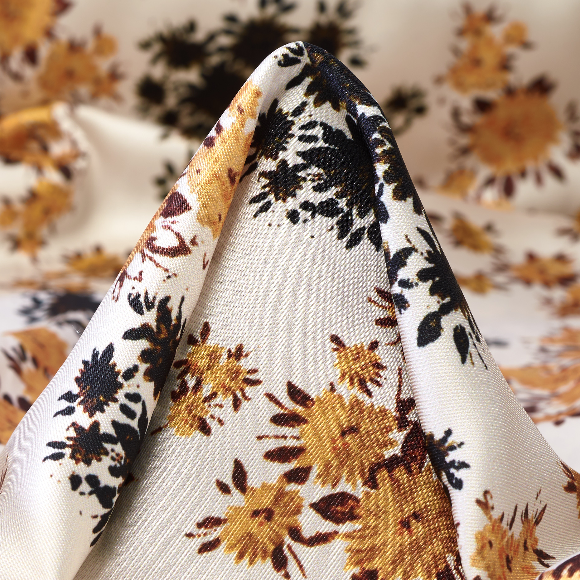 Twill, Stampato, Vaporous Gray&Sahara Sun
