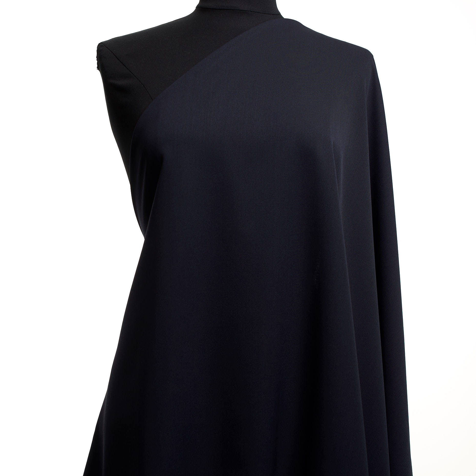 Twill, Wool Blend, Elastic, Black Iris