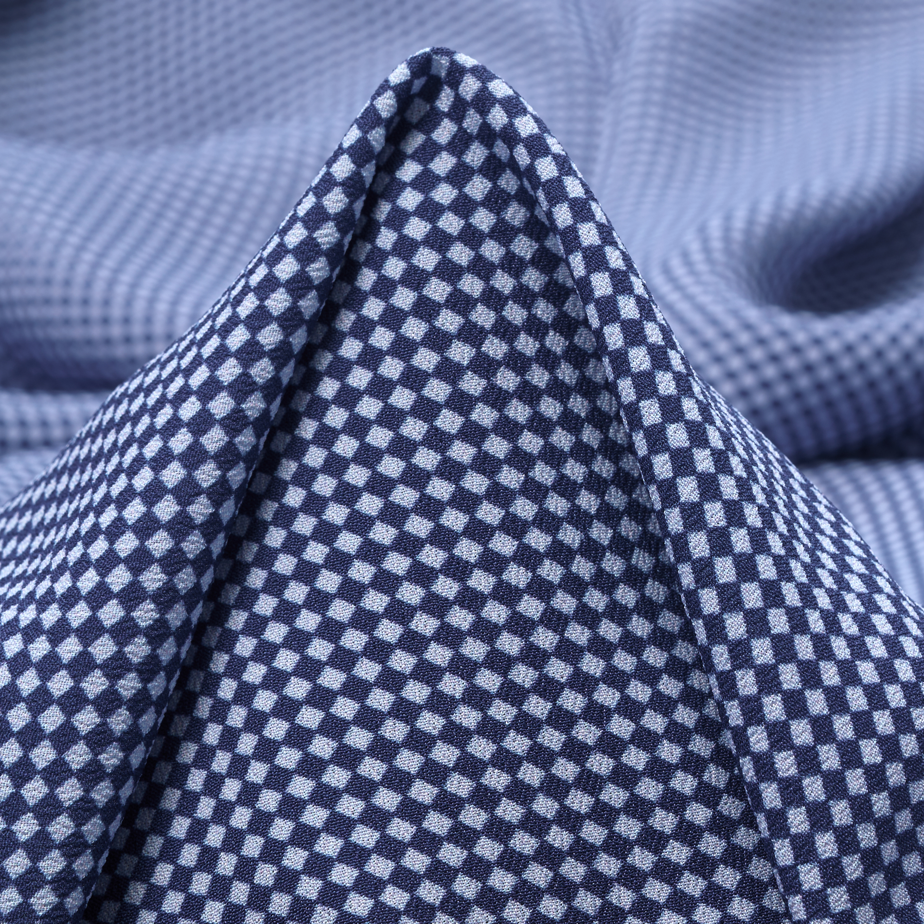 Crêpe, Viscosa, Stampato, True Navy