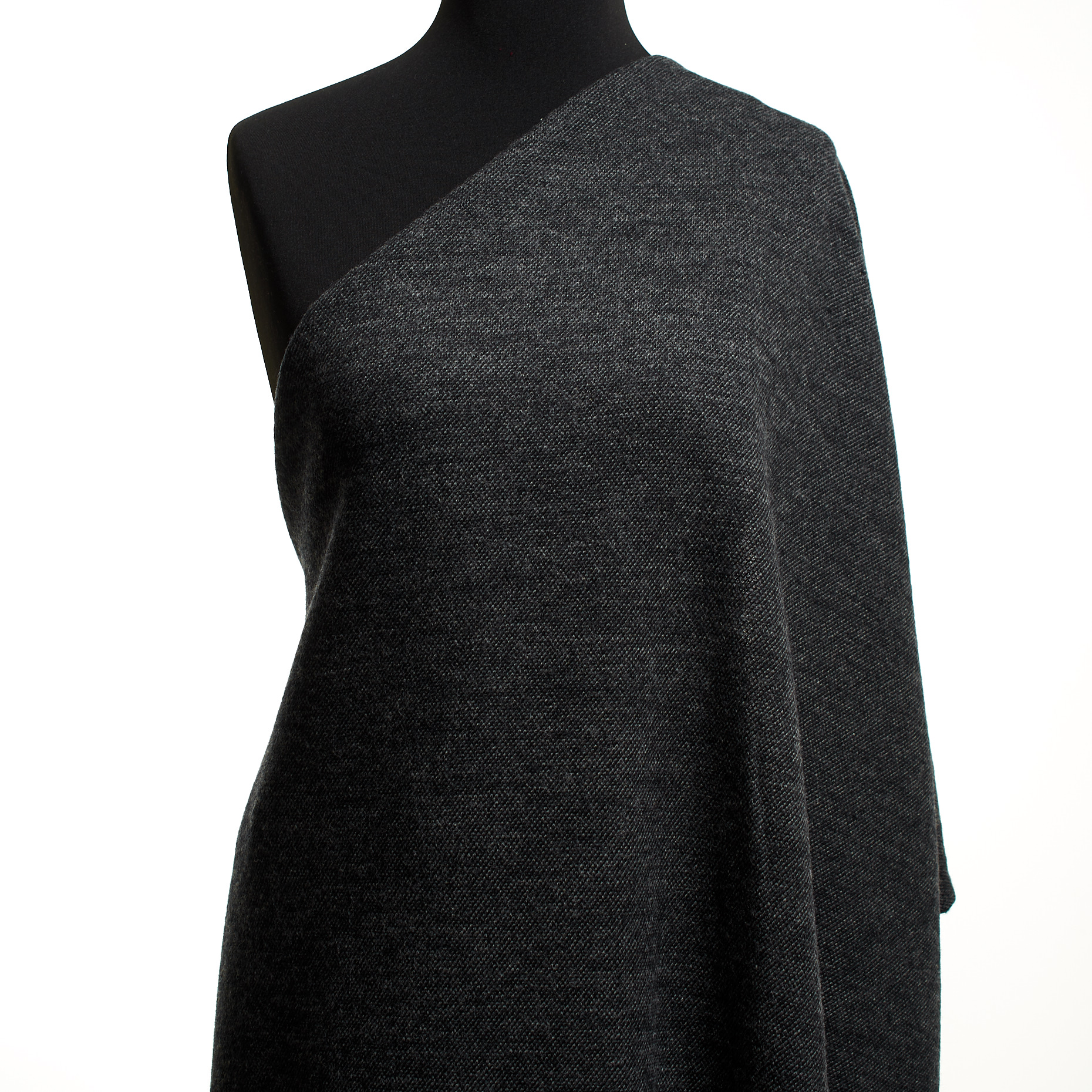 JERSEY, WOOL, MELANGE, BLACK SAND