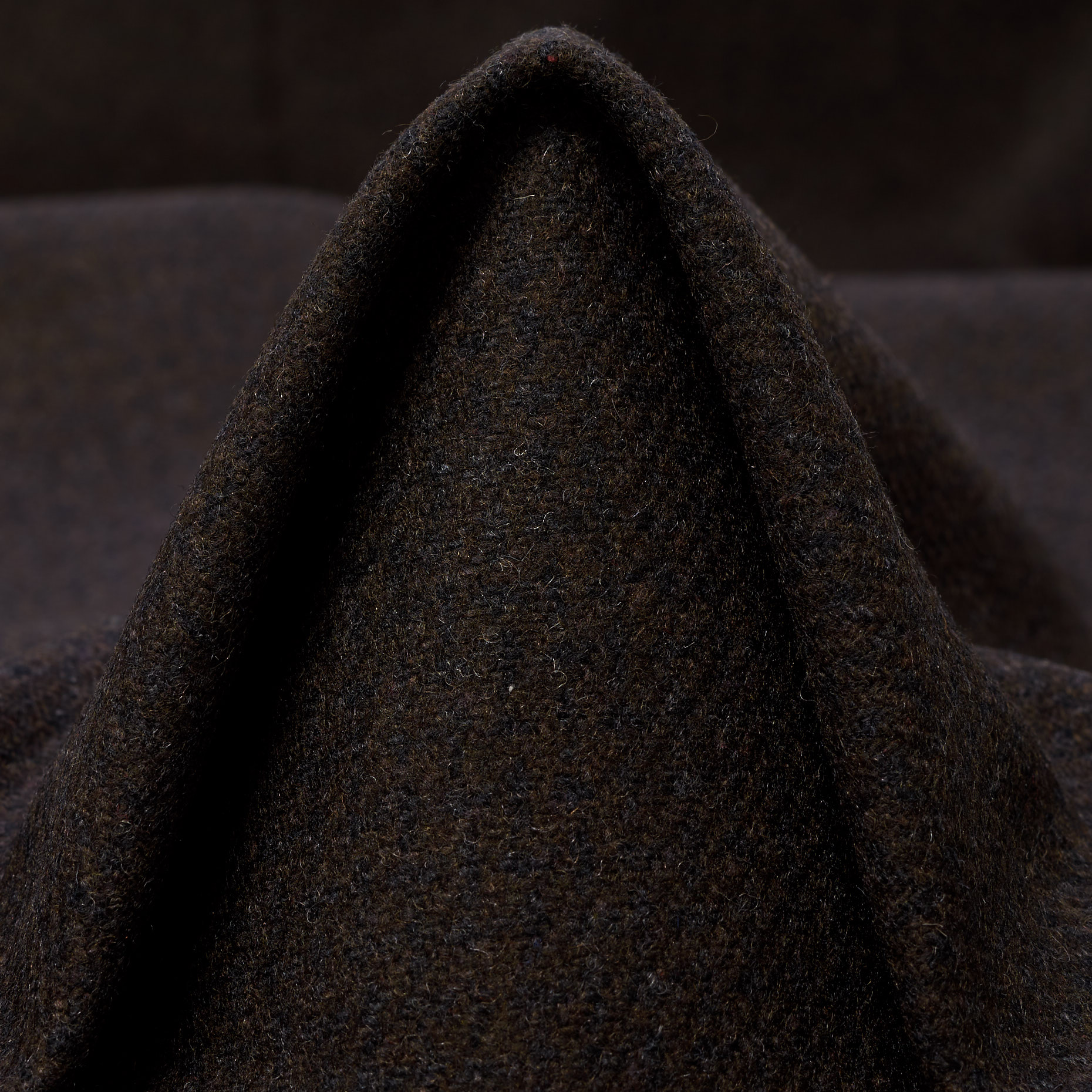 Sarga, Lana Hervida, Brushed, Black Olive