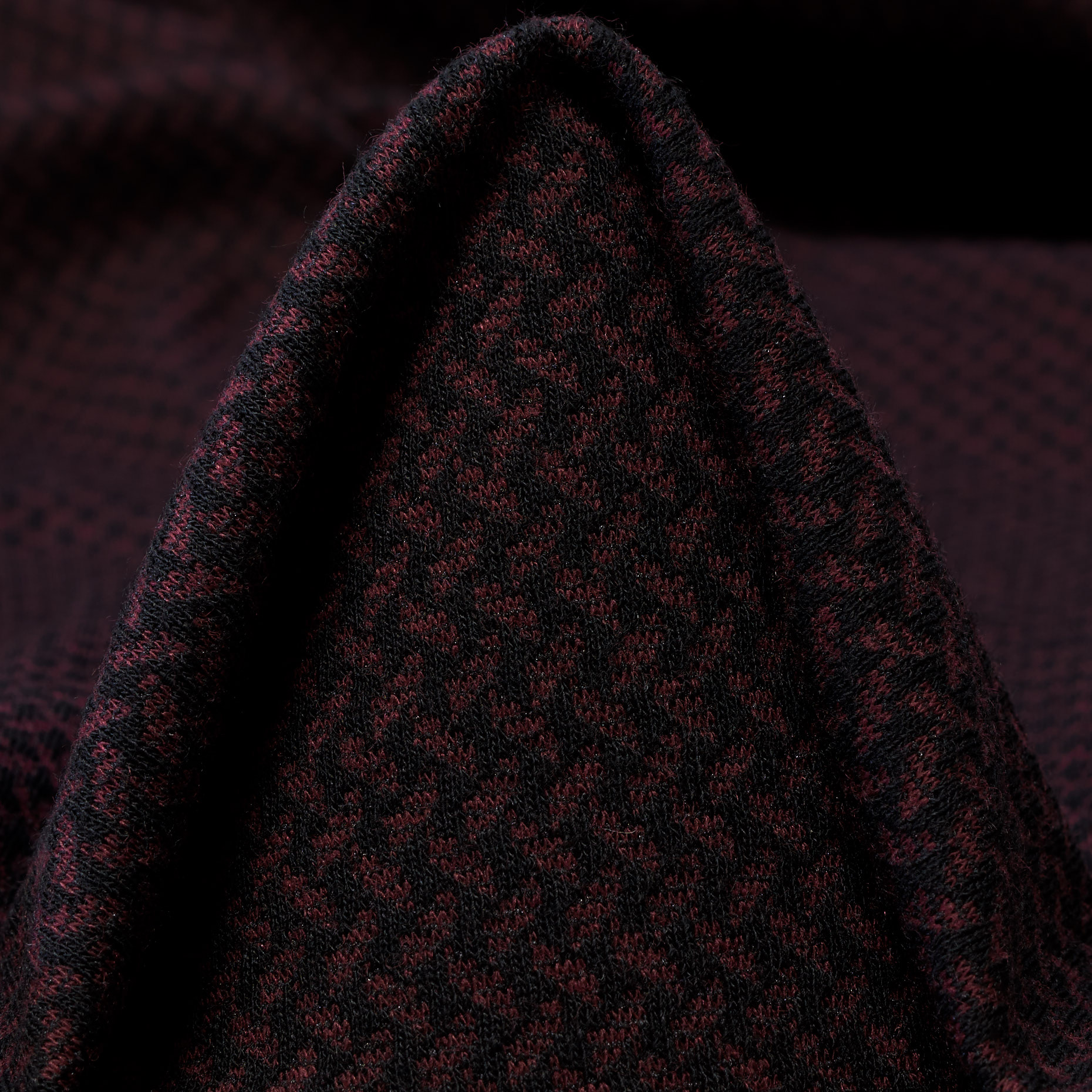 JERSEY, JACQUARD, VISCOSE BLEND, HENNA&JET BLACK (F000044997)