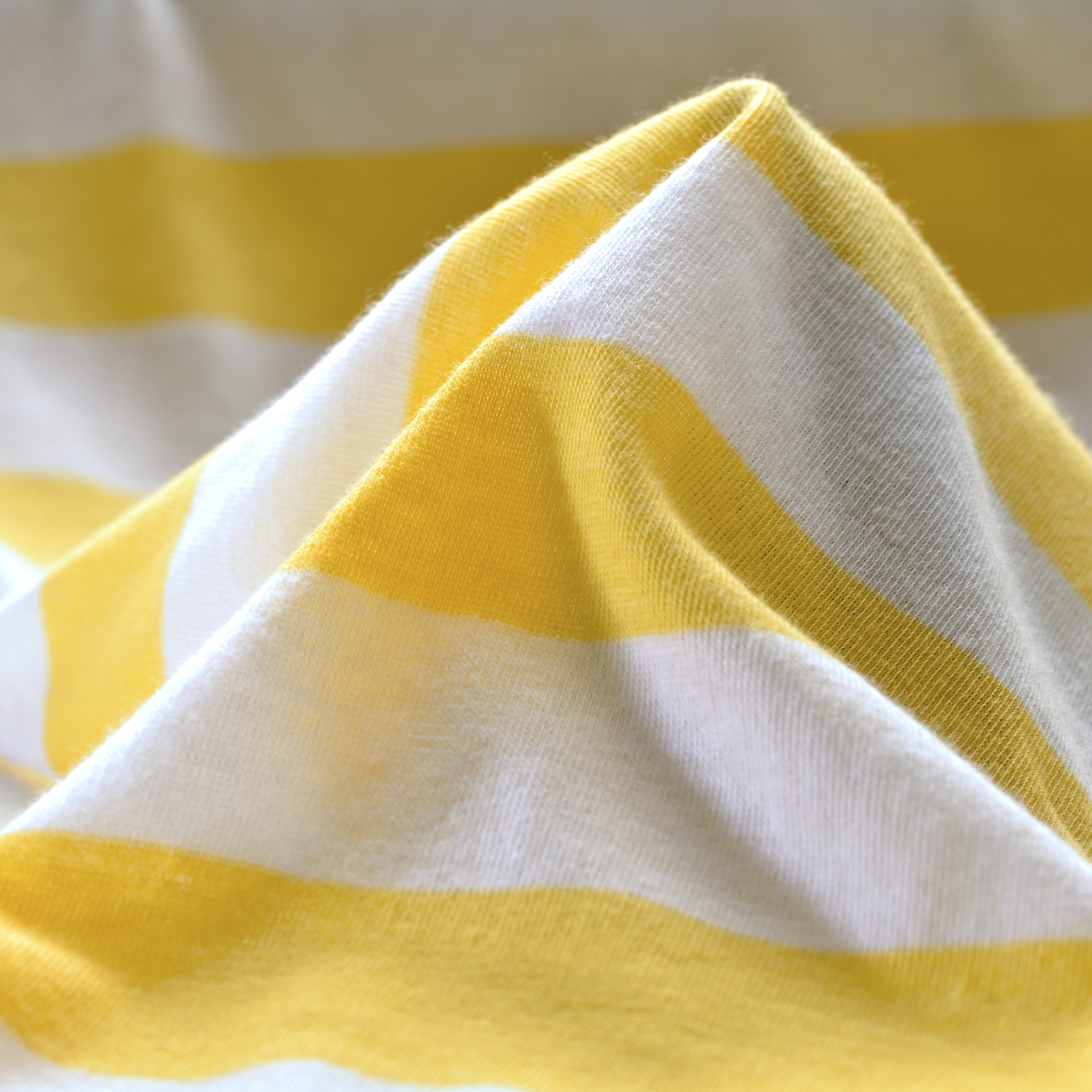 Jersey, Cotone, Rigato, Lemon Zest&Brilliant White