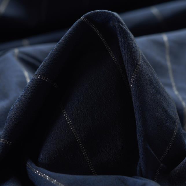JERSEY, COTTON, LUREX, NIGHTSHADOW BLUE&SILVER