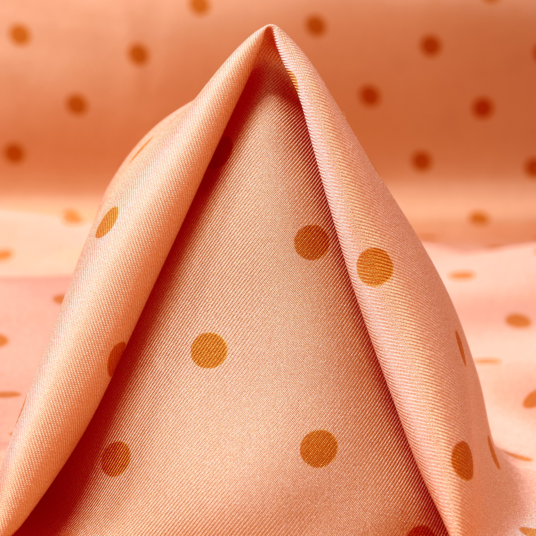 Twill, Seta, Puntinato, Peach (F000053259)