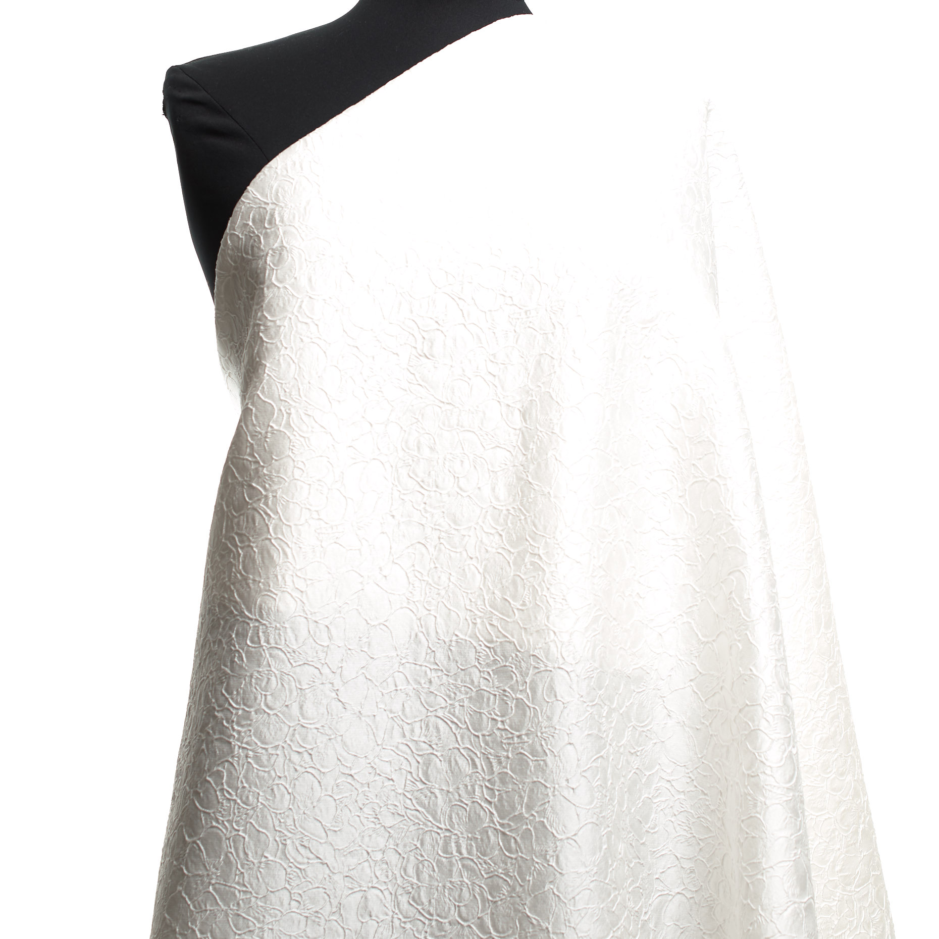 JACQUARD, TONE ON TONE, FLORAL, SNOW WHITE