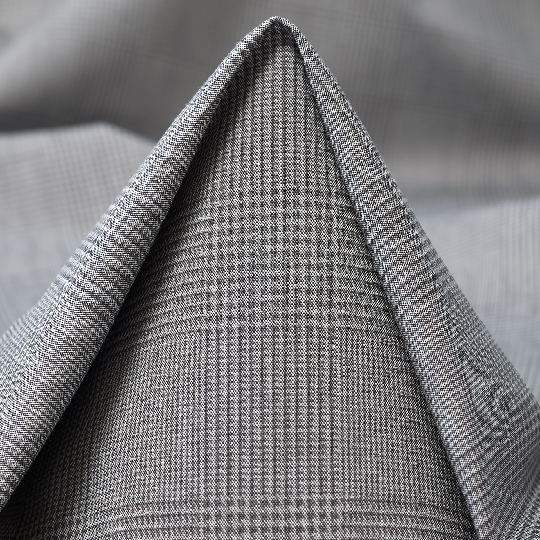 Popeline, Cotone, Quadro, Ghost Gray