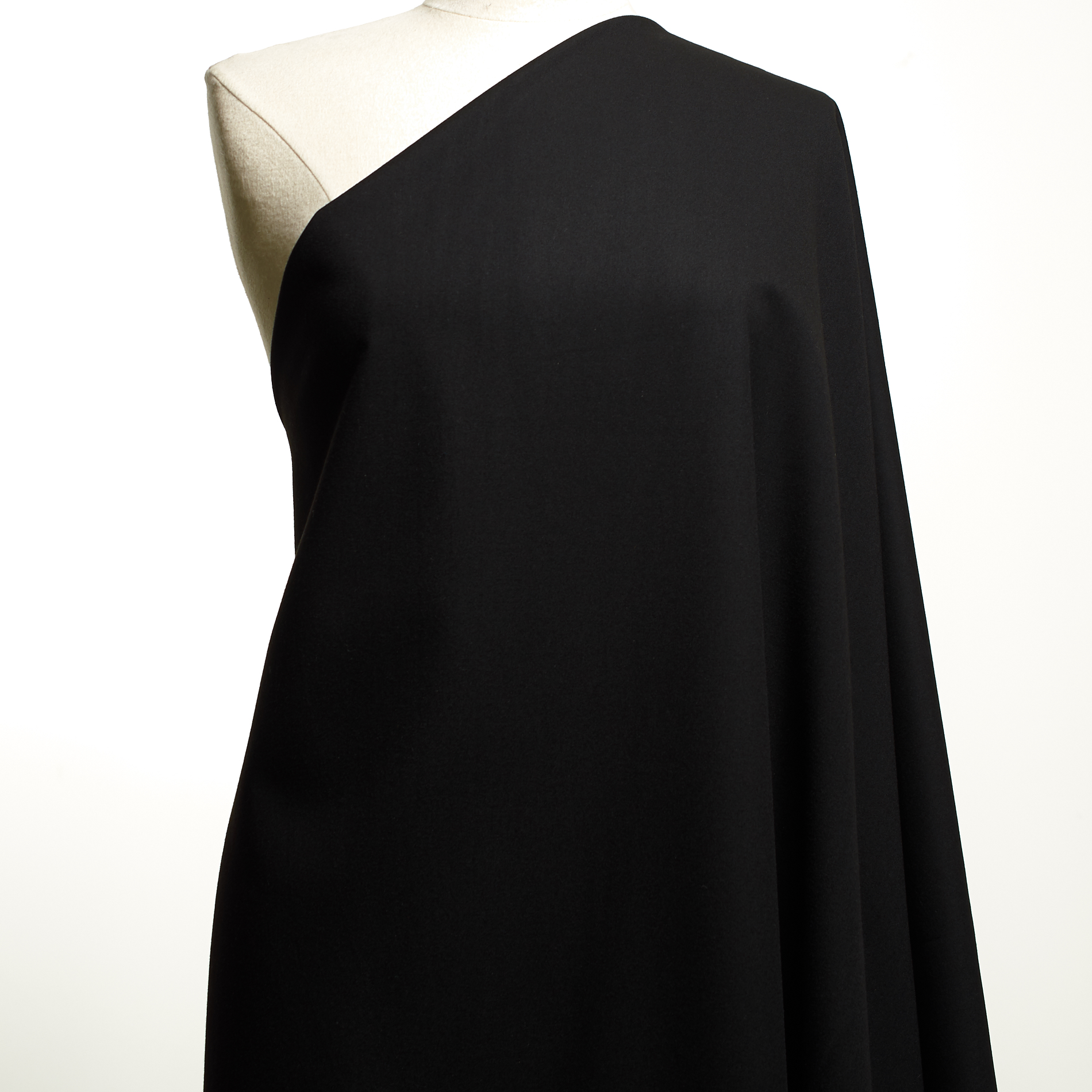 VISCOSE BLEND, ELASTIC, RAVEN BLACK
