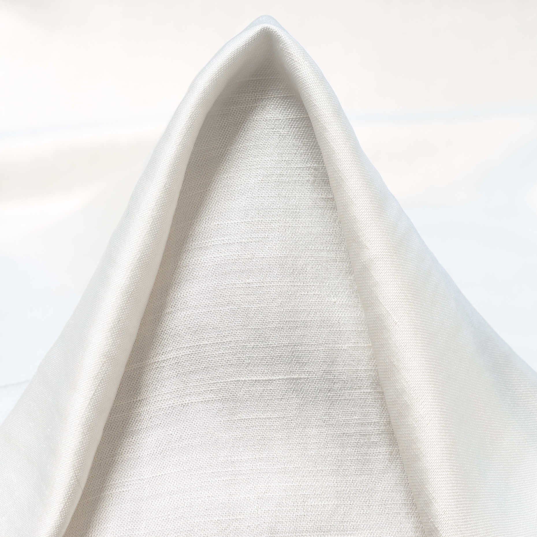 Satin, Linen, Viscose, Brilliant White