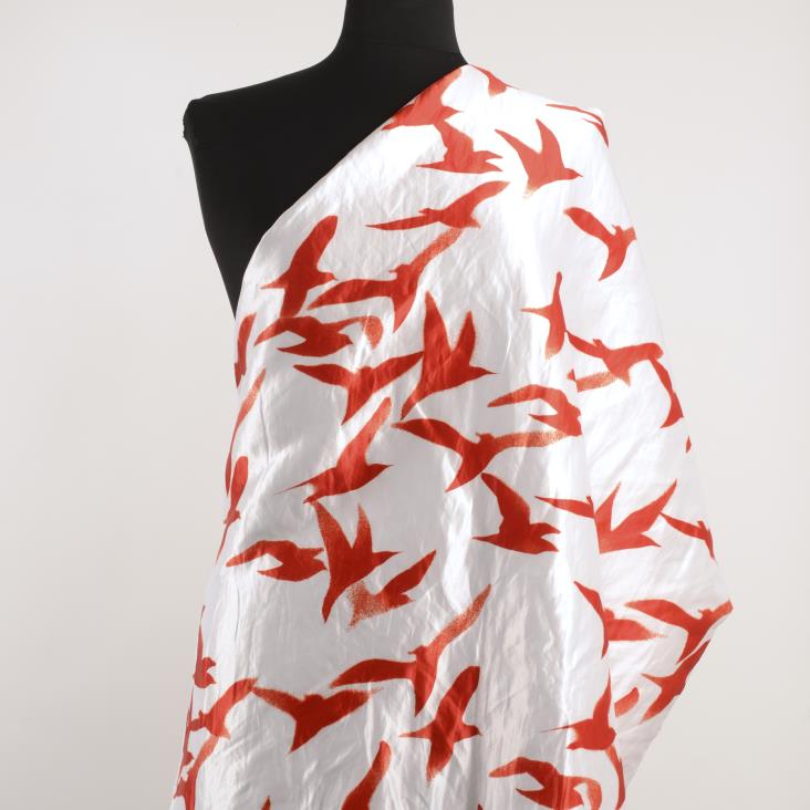 SATIN, TWILL, PRINTED, KOI&SNOW WHITE