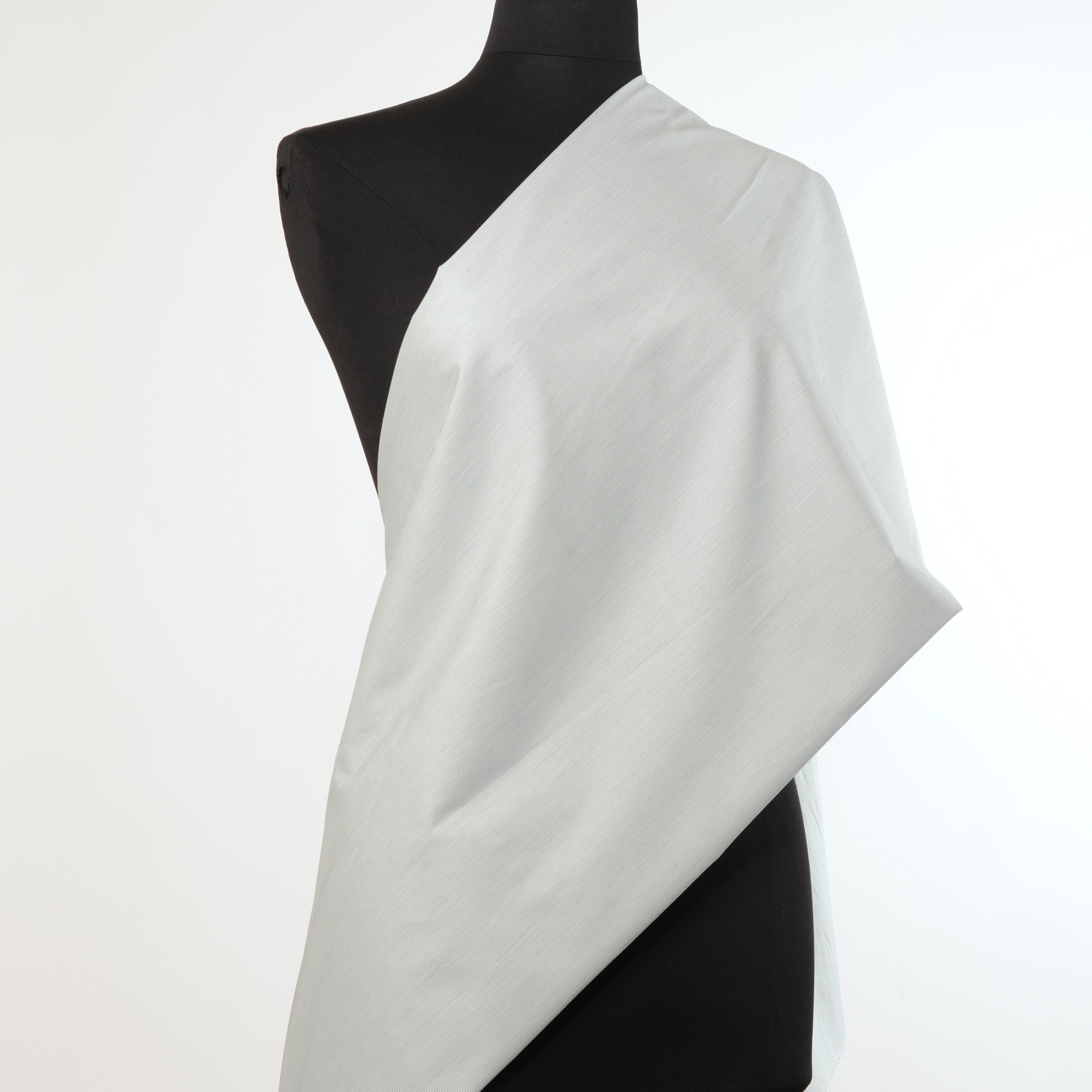 POPLIN, COTTON, STRIPES, BRILLIANT WHITE&MOON MIST