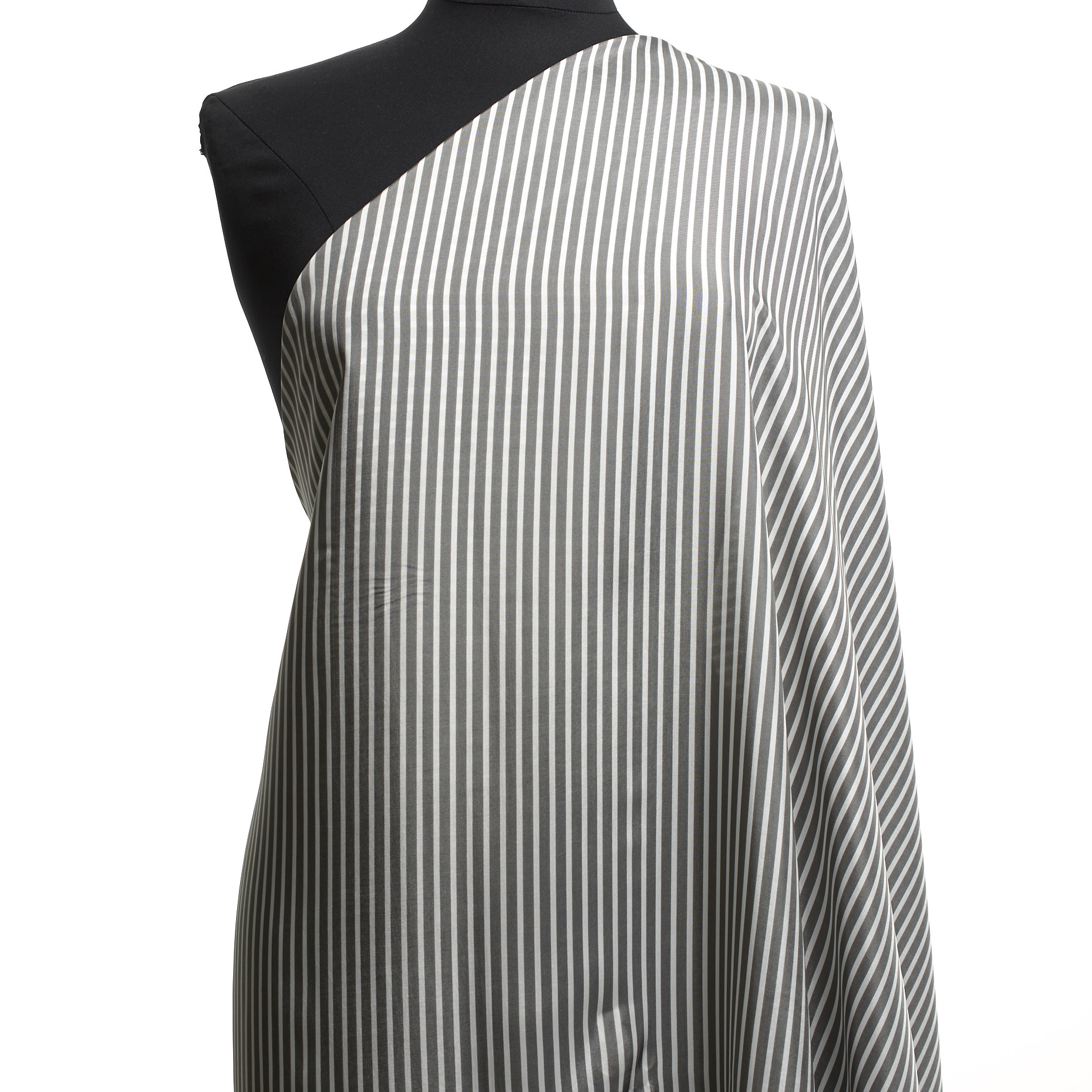 Viscose, Lining, Stripes, Steel&White