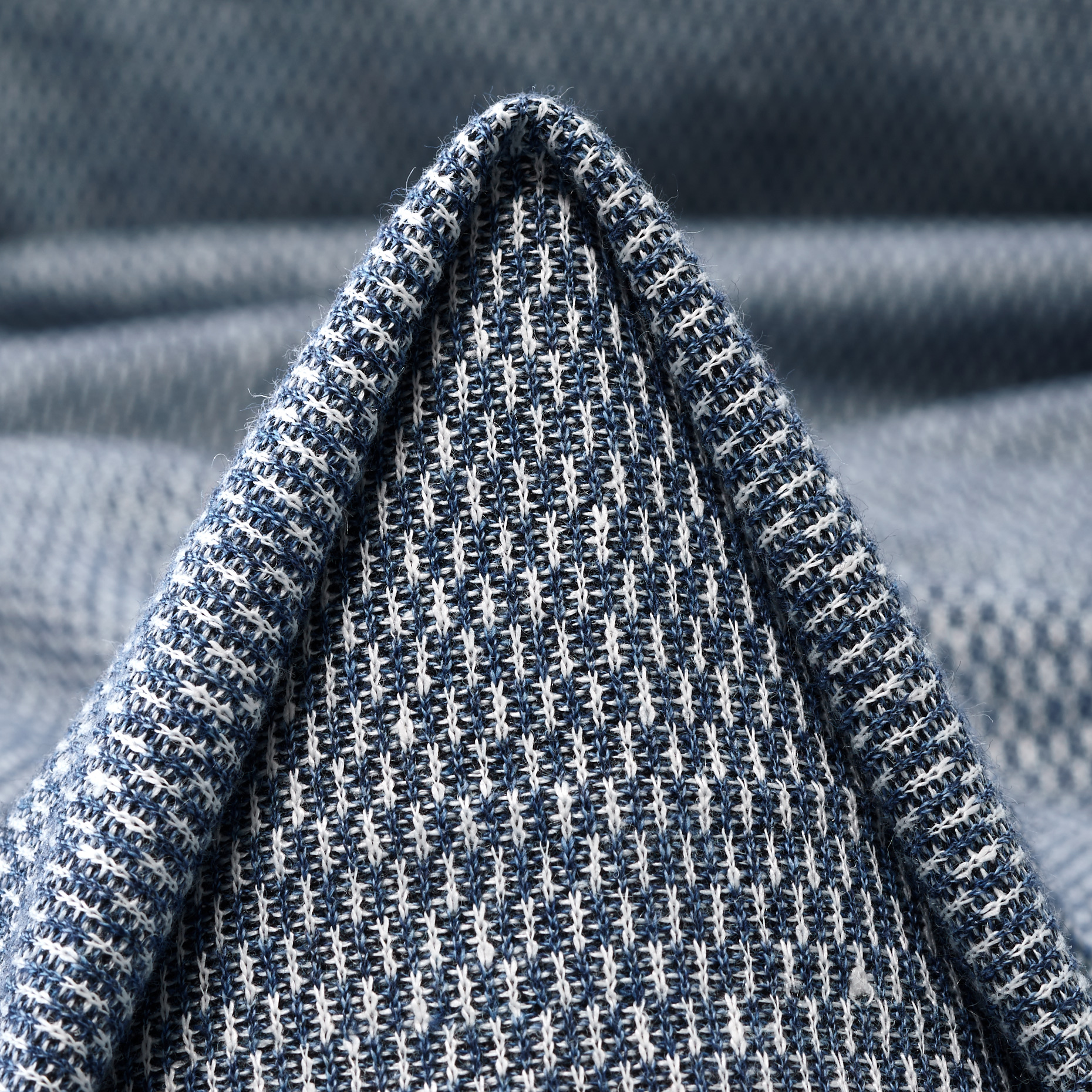 Jersey, Lino, Cotone, China Blue&Antique White (F000052792)