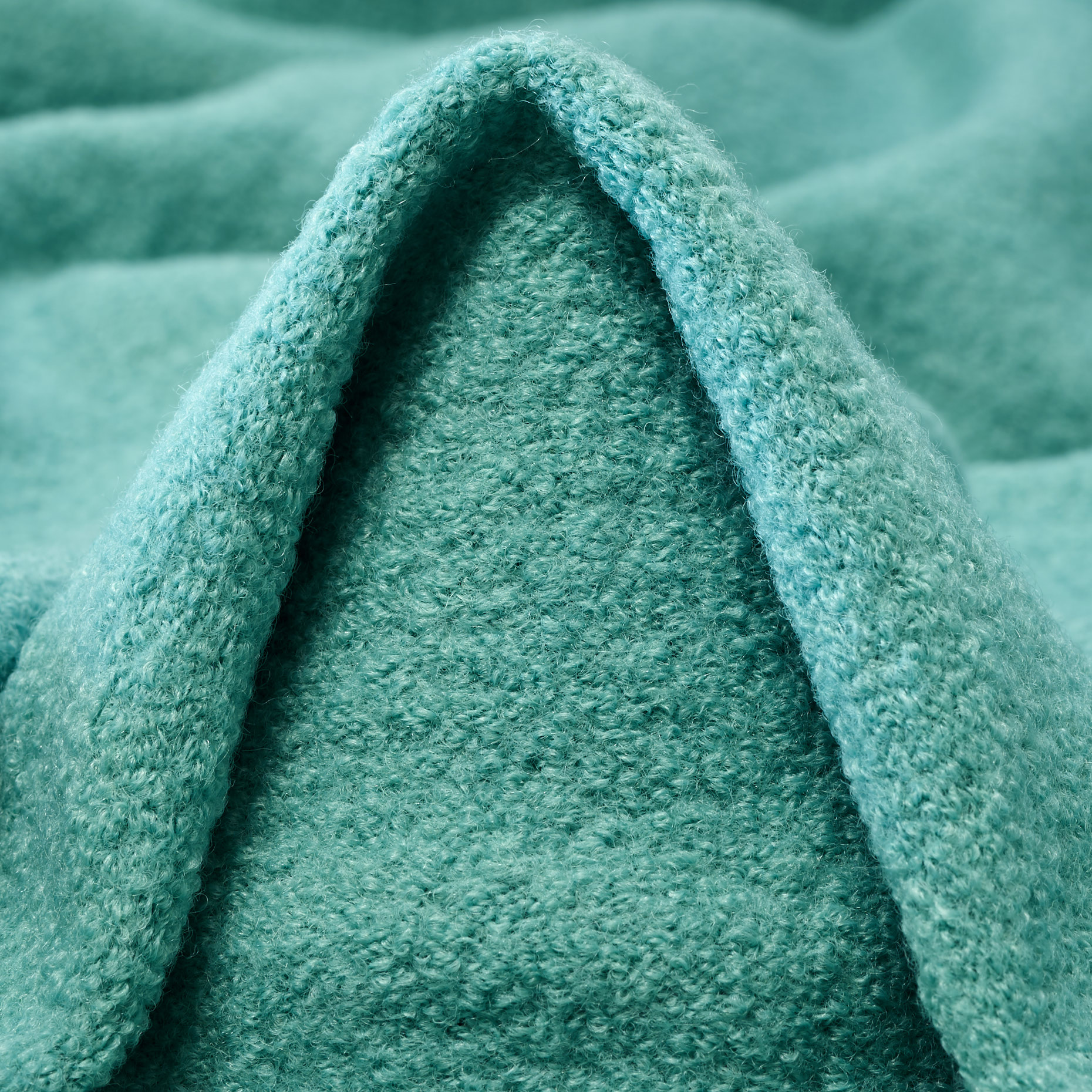 JERSEY, BOILED WOOL, BOUCLÉ, TURQUOISE (F000040198)
