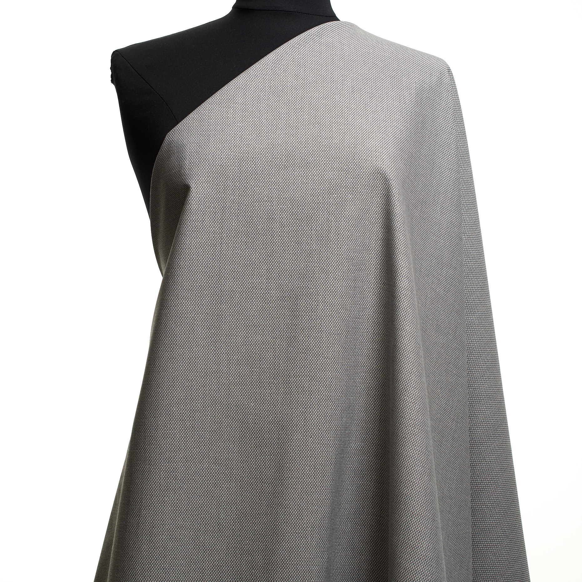 Piqué, Cotton, Elastic, Steeple Gray