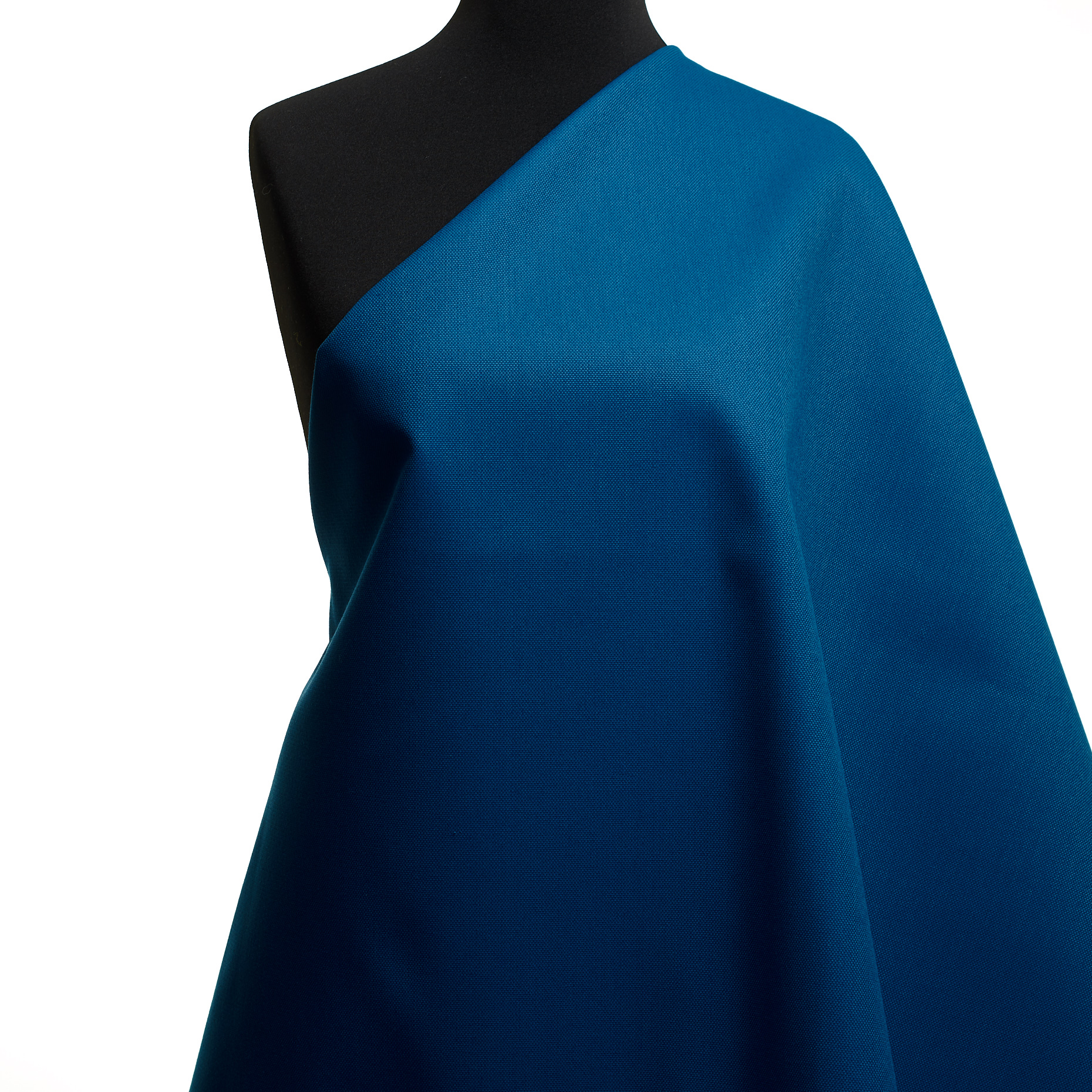 CANVAS, COTTON BLEND, STIFF, MEDITERRANEAN BLUE