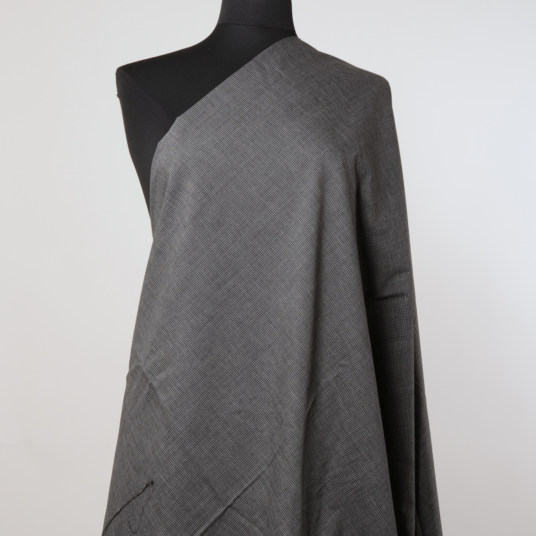 Feine Wolle, Baumwolle, Micro Design, Melange Caviar